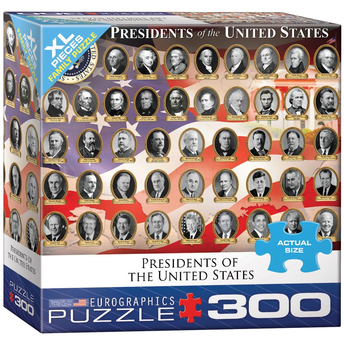 Rompecabezas Eurographics Us Presidents De 300 Piezas - Venta Internacional.