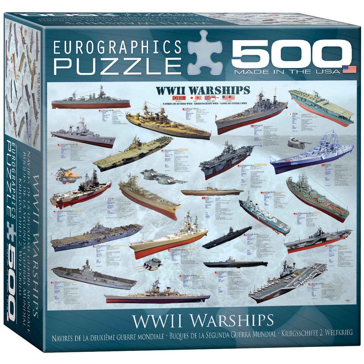 Foto 2 pulgar | Puzzle Eurographics De 500 Buques De Guerra De La Segunda Guerra Mundial - Venta Internacional.