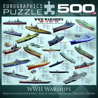 Foto 4 | Puzzle Eurographics De 500 Buques De Guerra De La Segunda Guerra Mundial - Venta Internacional.