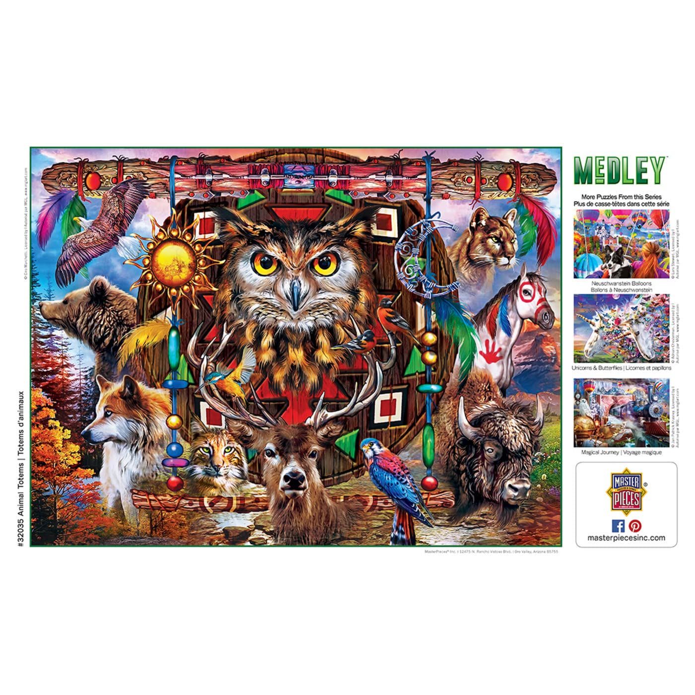 Foto 5 pulgar | Rompecabezas Masterpieces Tótems de Animales 300 Piezas - Venta Internacional
