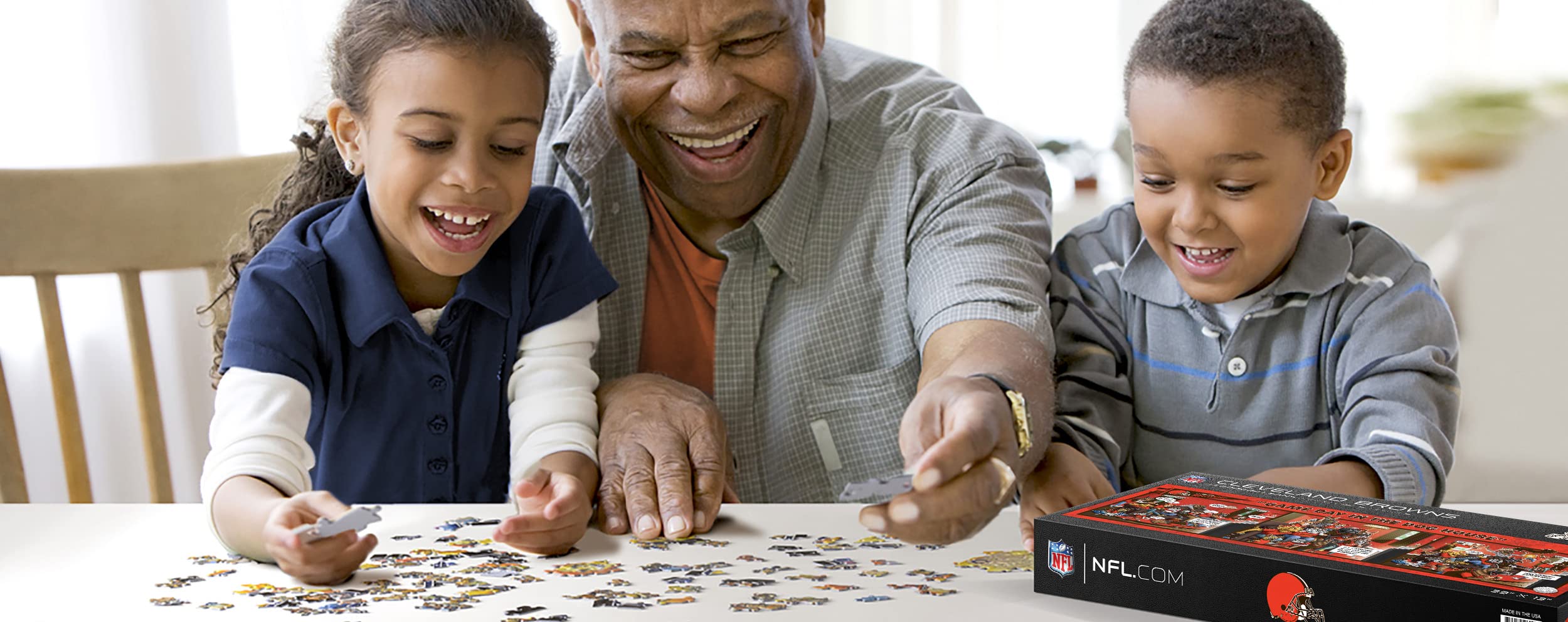 Foto 2 | Puzzle Youthefan Nfl Cleveland Browns Game Day 1000 Unidades - Venta Internacional.