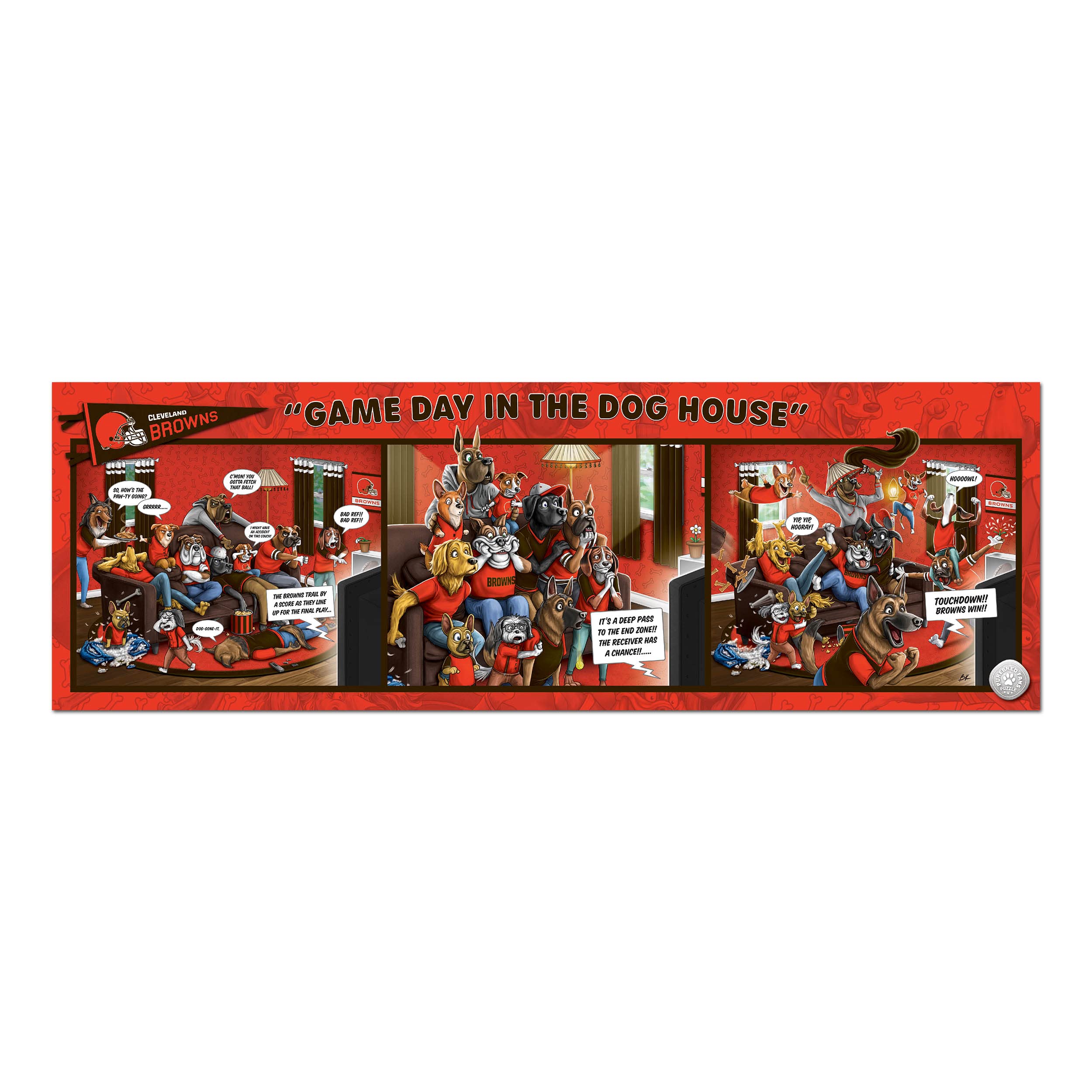 Foto 4 pulgar | Puzzle Youthefan Nfl Cleveland Browns Game Day 1000 Unidades - Venta Internacional.