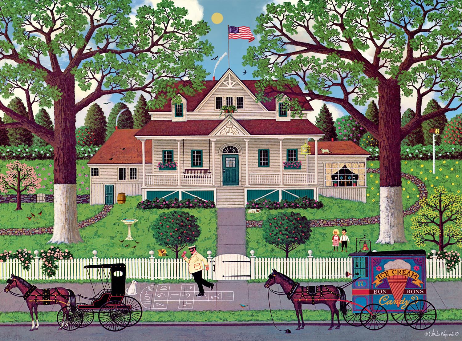 Rompecabezas Buffalo Games Charles Wysocki Ice Cream, 1000 Unidades - Venta Internacional.