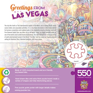 Foto 3 | Rompecabezas MasterPieces Saludos Desde Las Vegas 550 Piezas - Venta Internacional