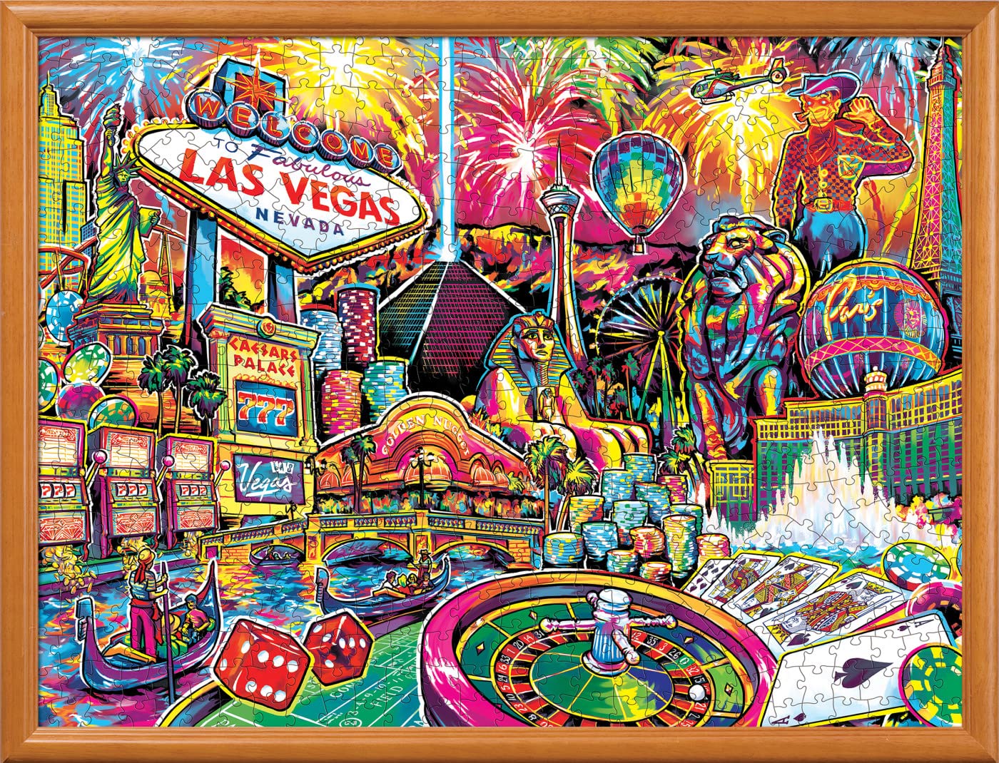 Foto 6 pulgar | Rompecabezas MasterPieces Saludos Desde Las Vegas 550 Piezas - Venta Internacional