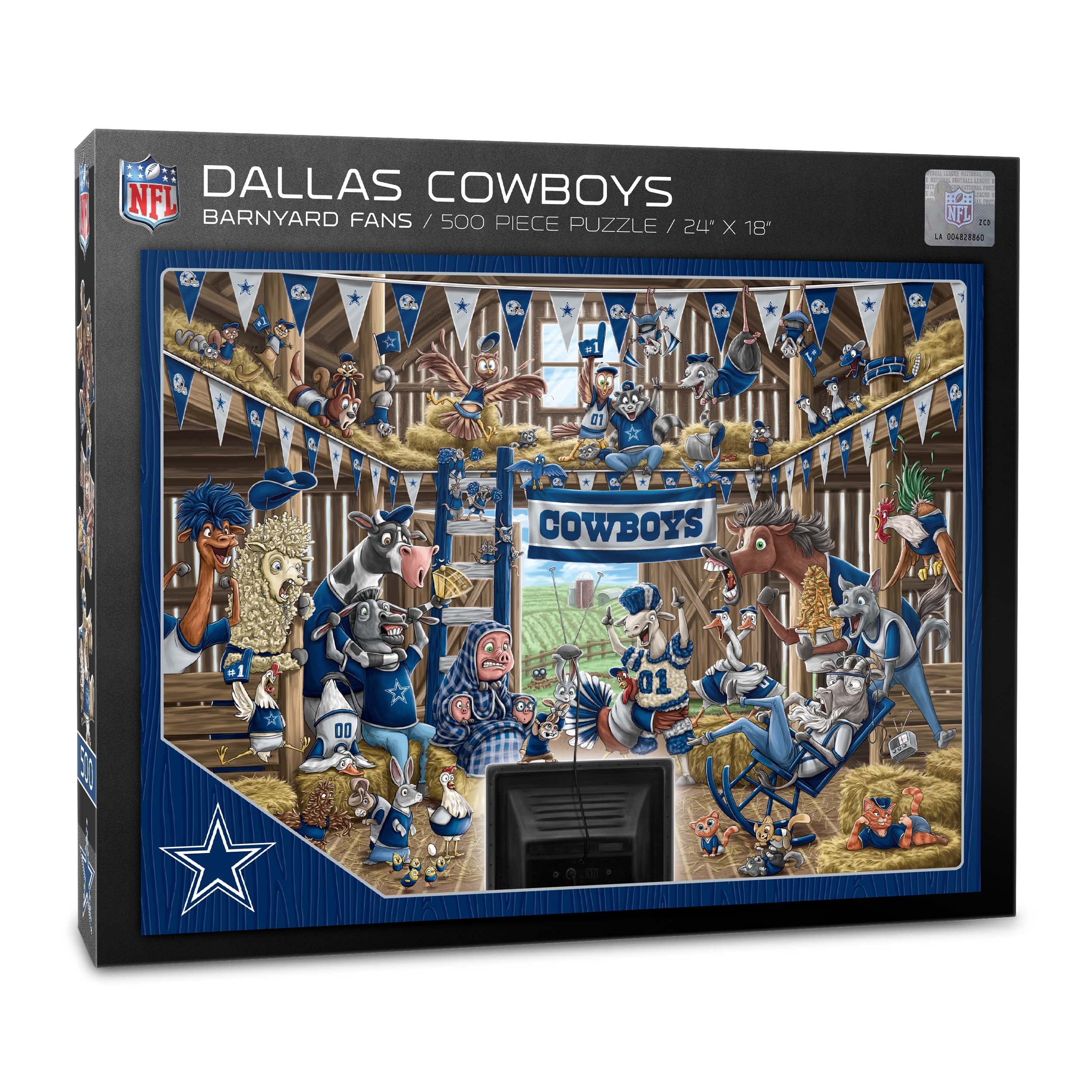 Foto 2 pulgar | Puzzle Youthefan Nfl Dallas Cowboys Barnyard Fans, 500 Unidades - Venta Internacional.