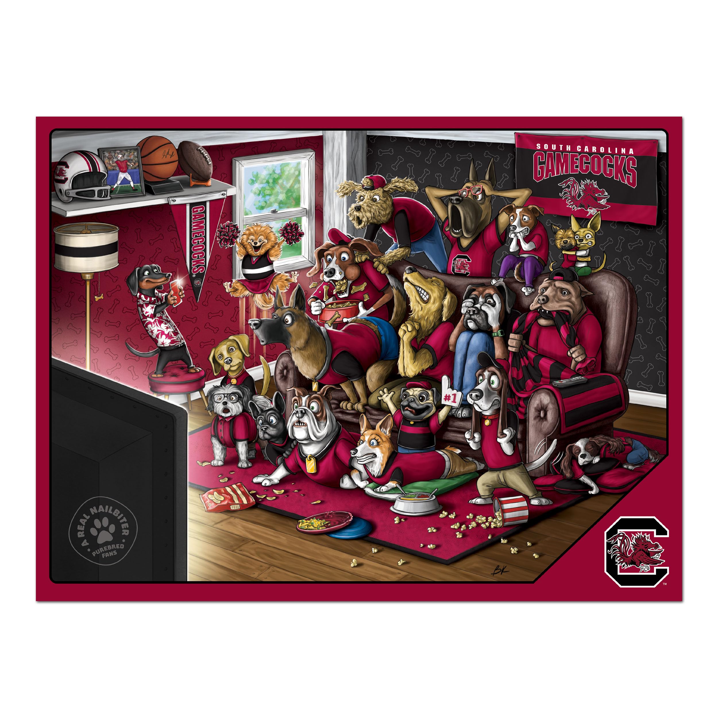 Foto 4 pulgar | Puzzle Youthefan, Fanáticos De Raza Pura De Los Gamecocks De La Ncaa De Carolina Del Sur - Venta Internacional.