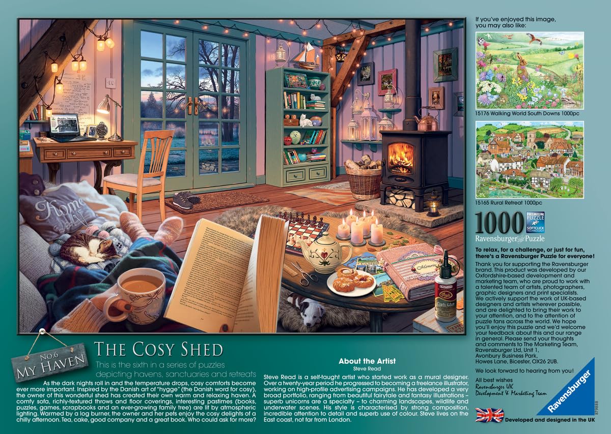 Foto 4 pulgar | Rompecabezas Ravensburger The Cosy Shed 1000 Piezas Para Adultos - Venta Internacional.