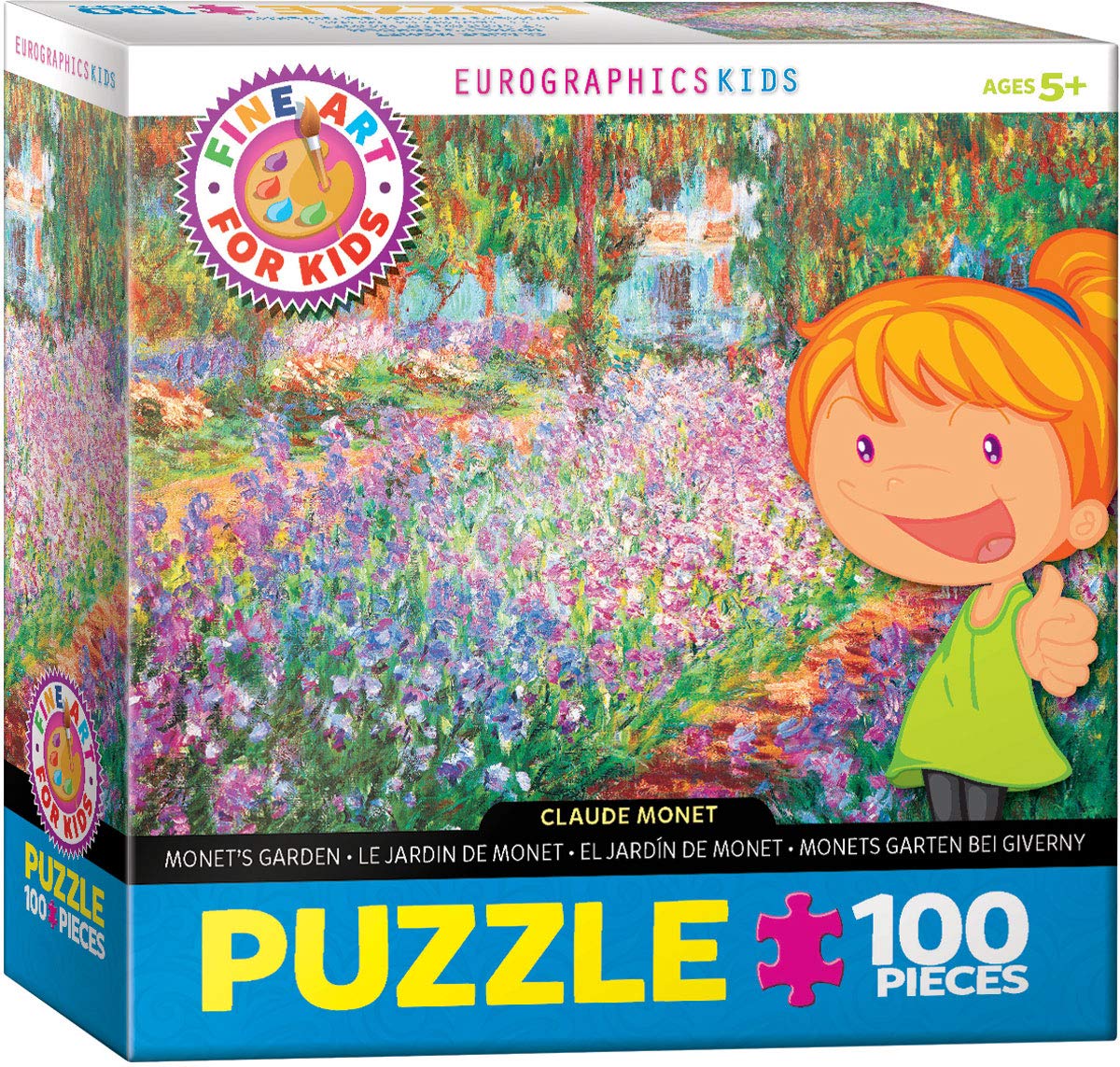 Foto 2 pulgar | Puzzle Eurographics El Jardín De Monet De Claude Monet, 100 Piezas - Venta Internacional.