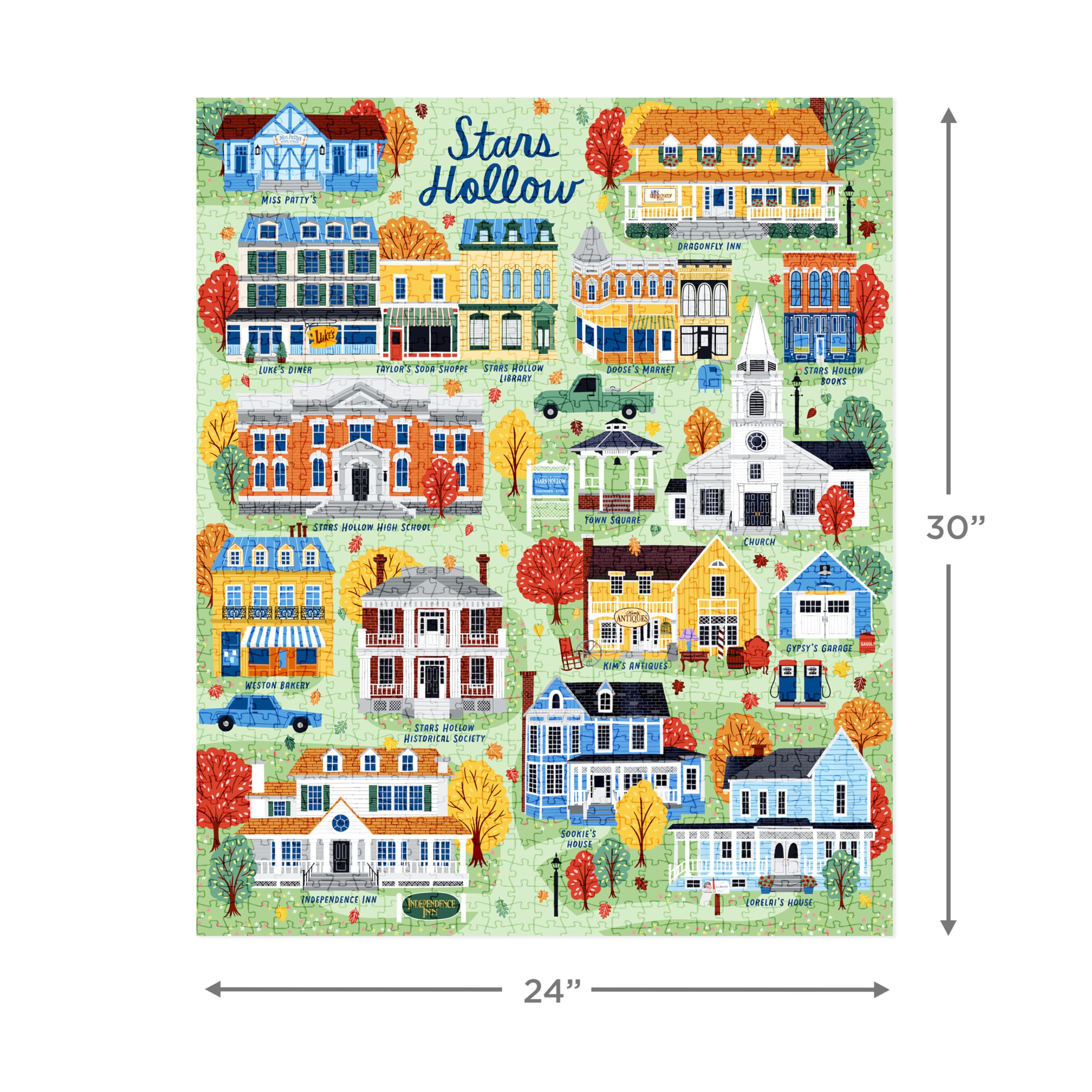 Foto 3 | Rompecabezas Hallmark Gilmore Girls, 1000 Piezas, Stars Hollow - Venta Internacional.