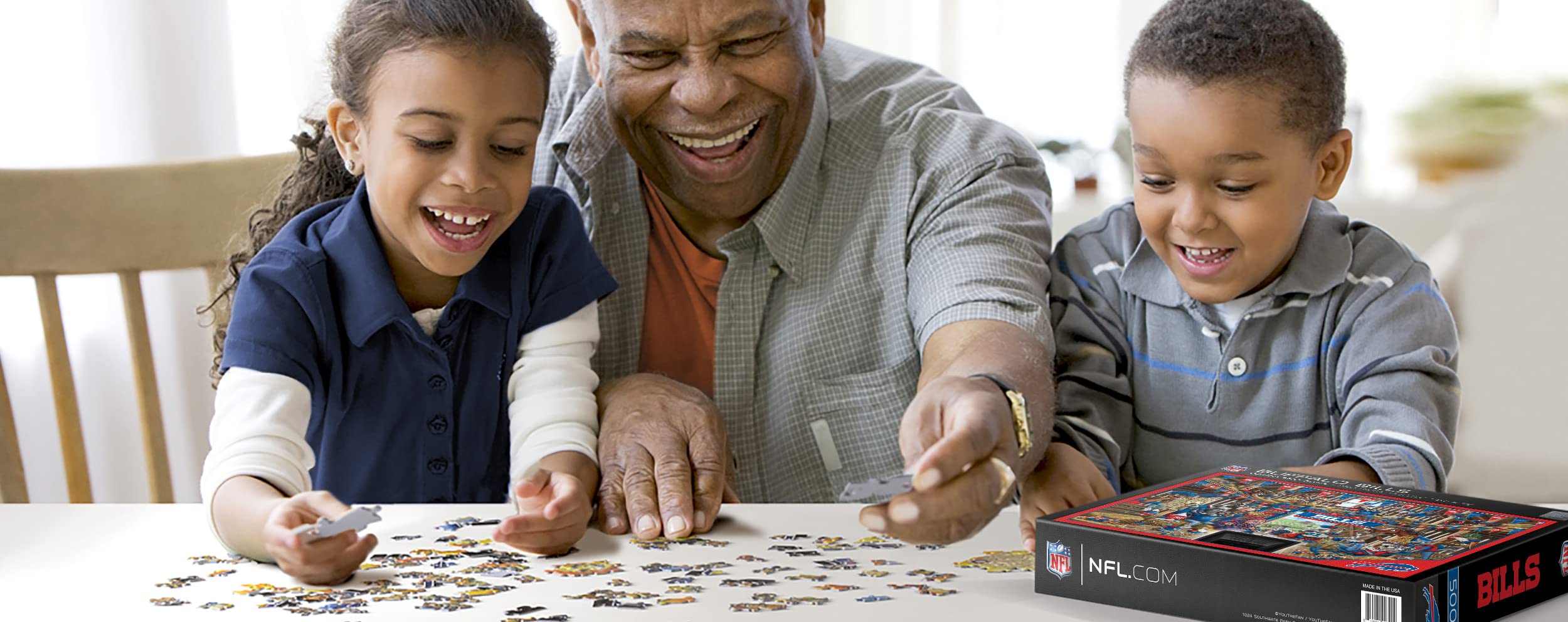 Foto 2 | Ventiladores Puzzle Youthefan Nfl Buffalo Bills Barnyard, 500 Unidades - Venta Internacional.