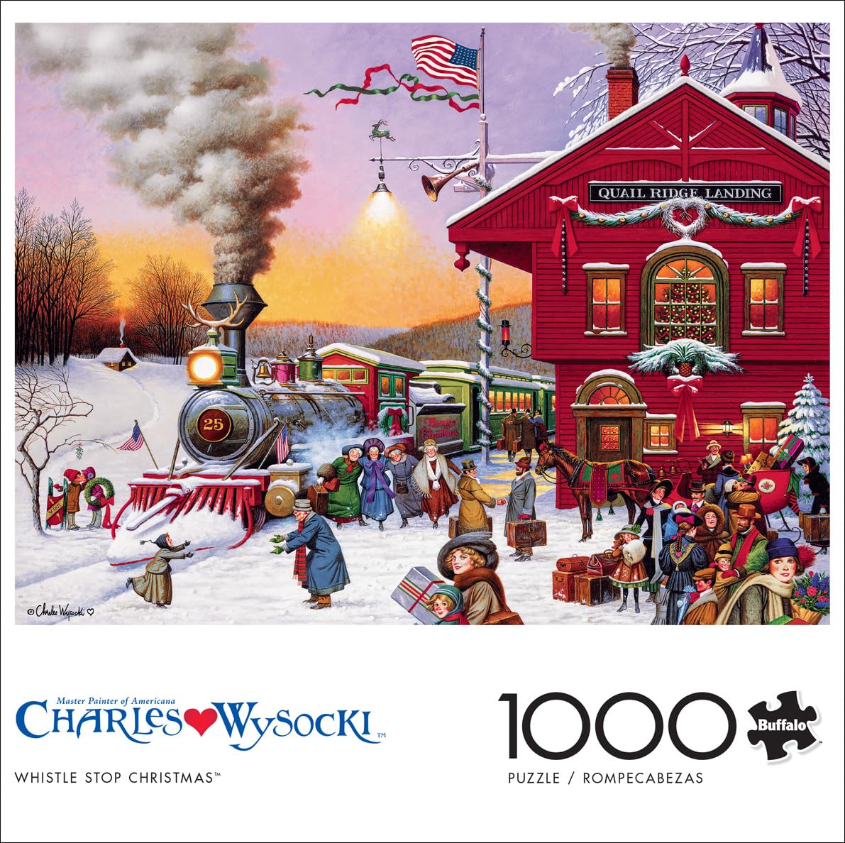 Foto 3 pulgar | Rompecabezas Buffalo Games Charles Wysocki Whistle Stop - Venta Internacional.