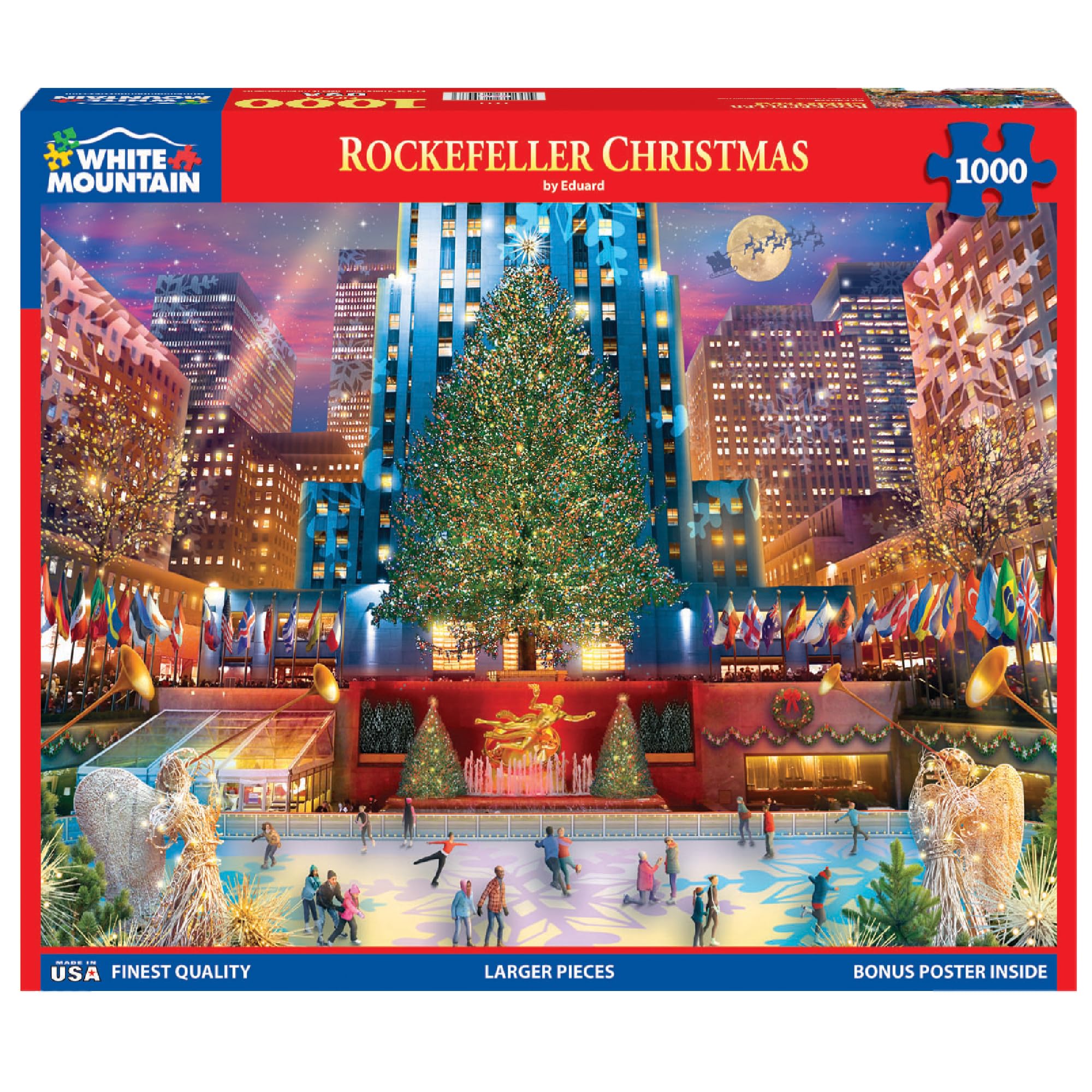 Foto 3 pulgar | Rompecabezas White Mountain Rockefeller New York 1000 Piezas - Venta Internacional.