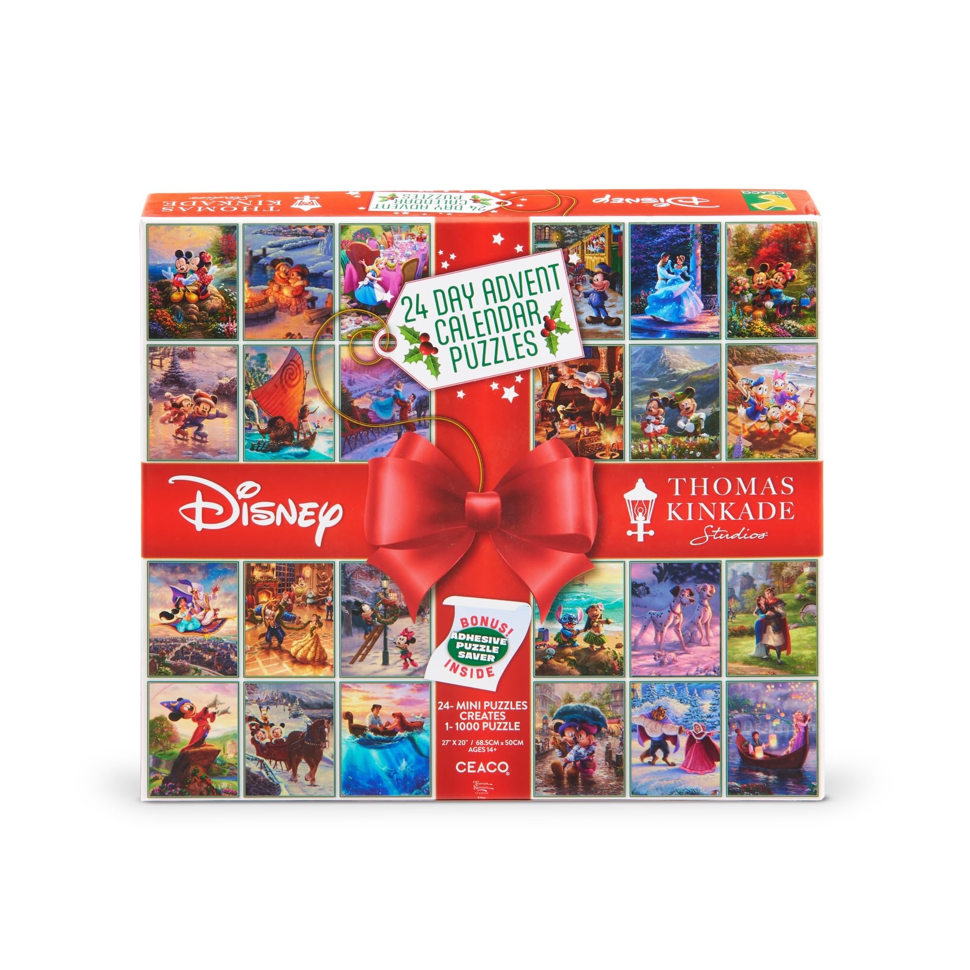 Foto 2 | Puzles De Calendario De Adviento Ceaco Disney Thomas Kinkade, 1000 Unidades - Venta Internacional.