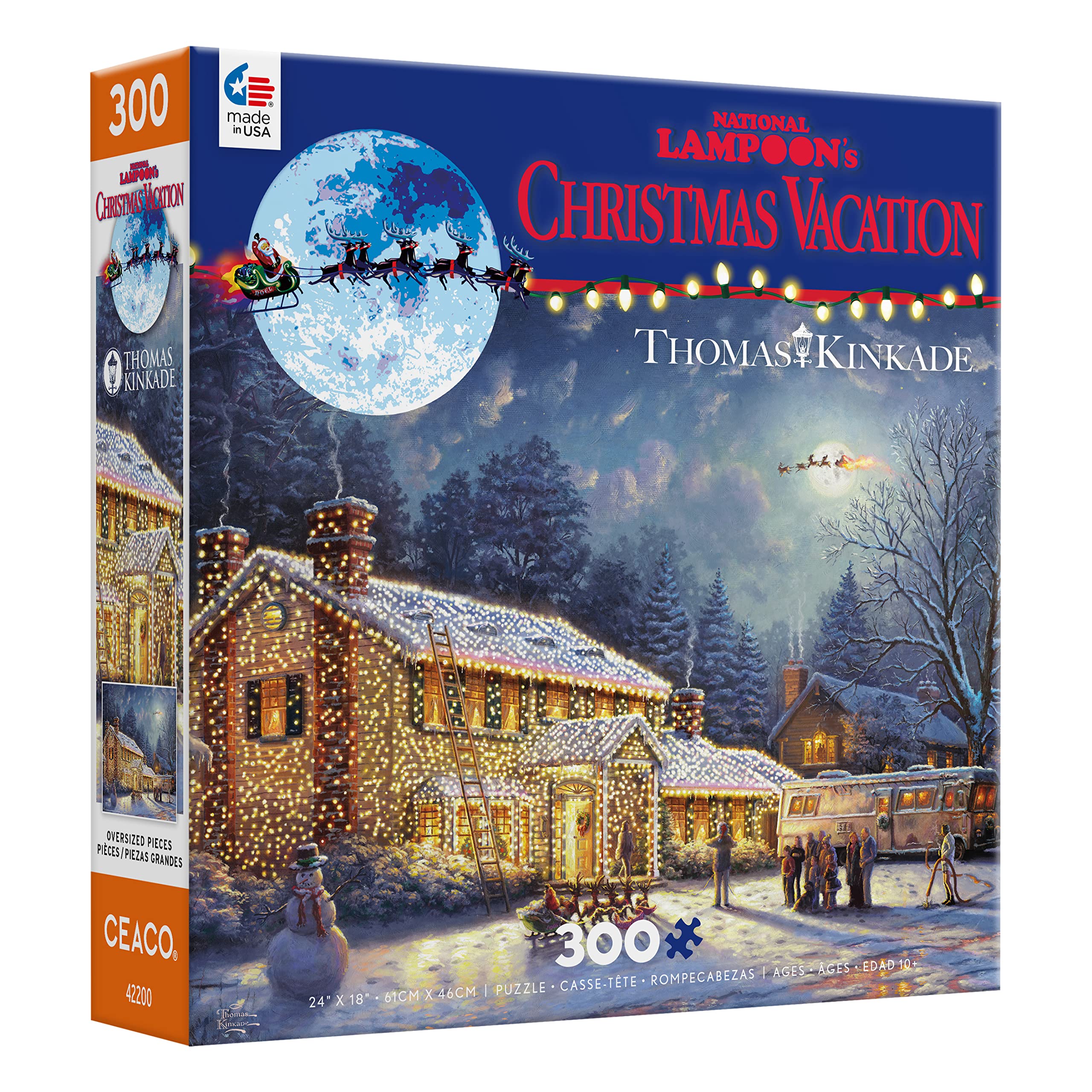 Foto 3 | Rompecabezas De Ceaco Thomas Kinkade Holiday Movies, 300 Piezas - Venta Internacional.