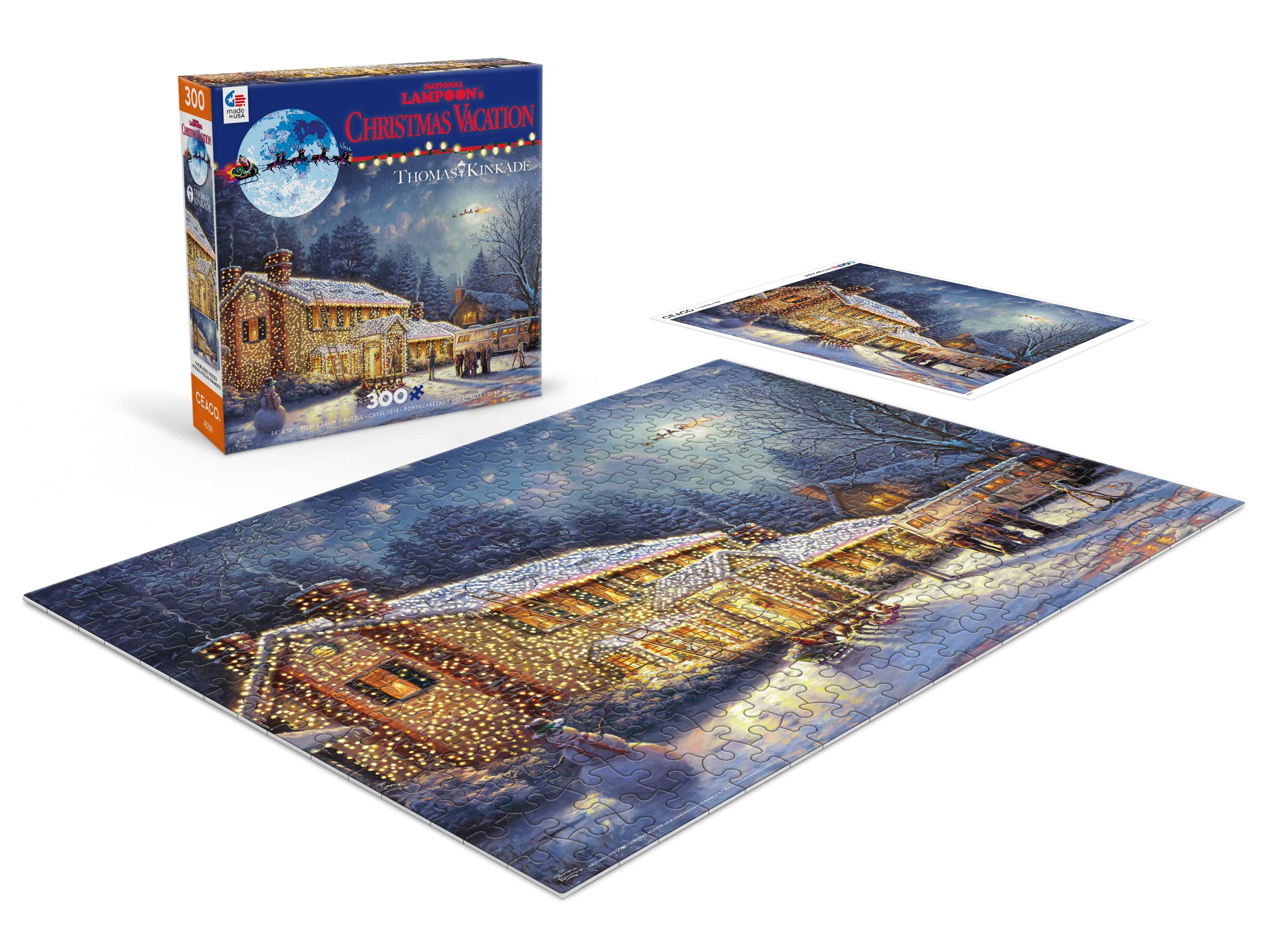 Foto 4 | Rompecabezas De Ceaco Thomas Kinkade Holiday Movies, 300 Piezas - Venta Internacional.