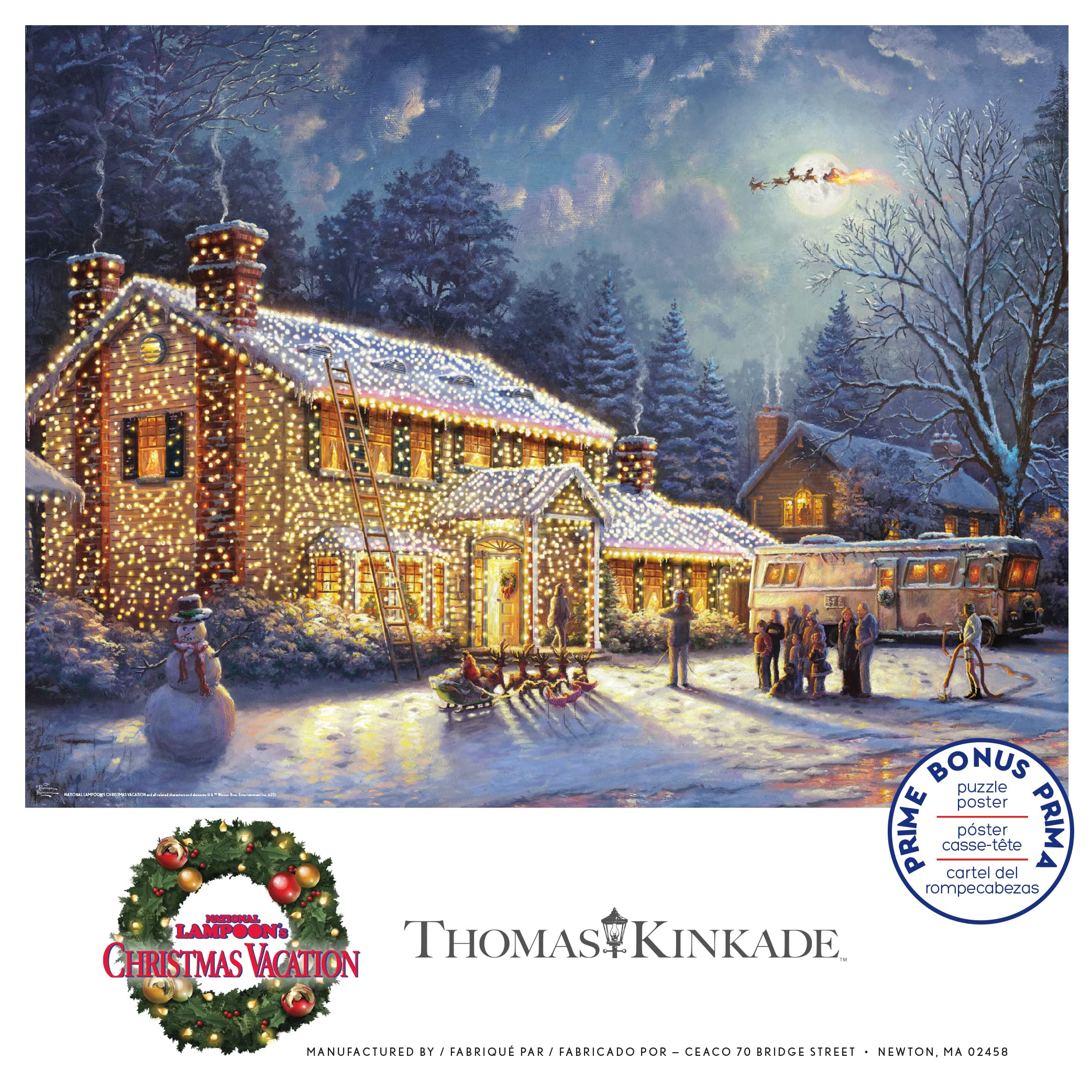 Foto 7 pulgar | Rompecabezas De Ceaco Thomas Kinkade Holiday Movies, 300 Piezas - Venta Internacional.