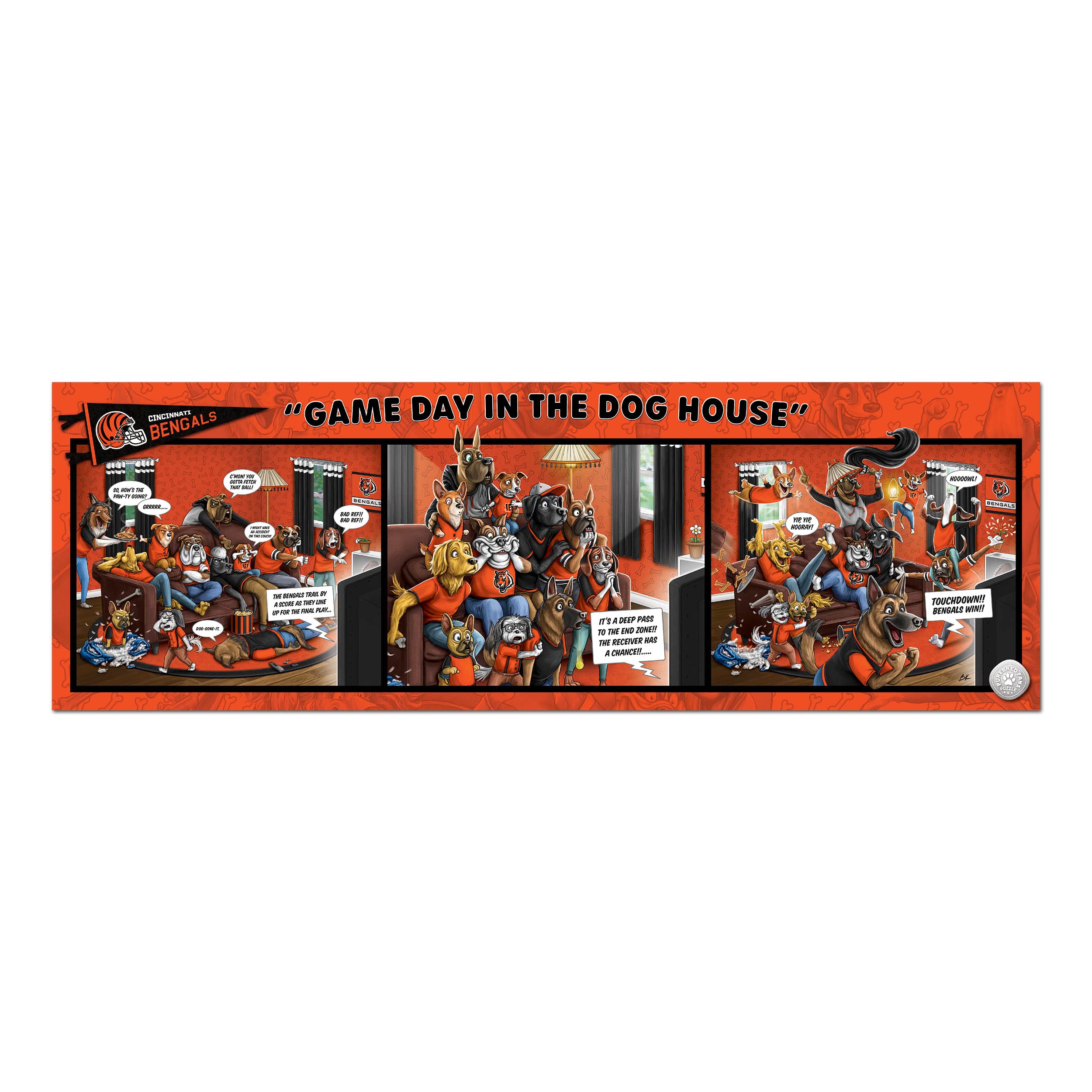 Foto 4 pulgar | Puzzle Youthefan Nfl Cincinnati Bengals Game Day 1000 Unidades - Venta Internacional.