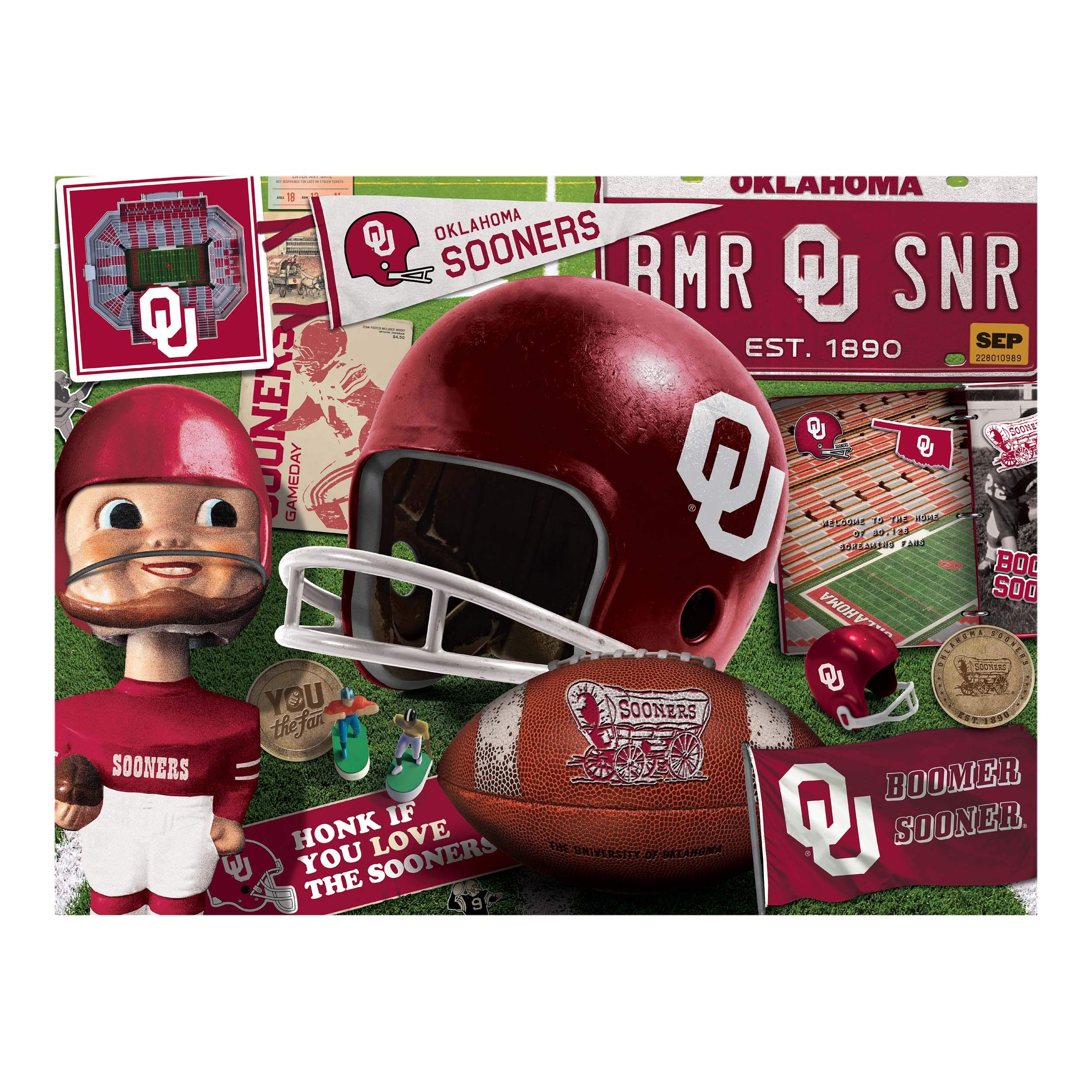 Foto 4 pulgar | Puzzle Youthefan Ncaa Oklahoma Sooners Retro De 500 Piezas - Venta Internacional.