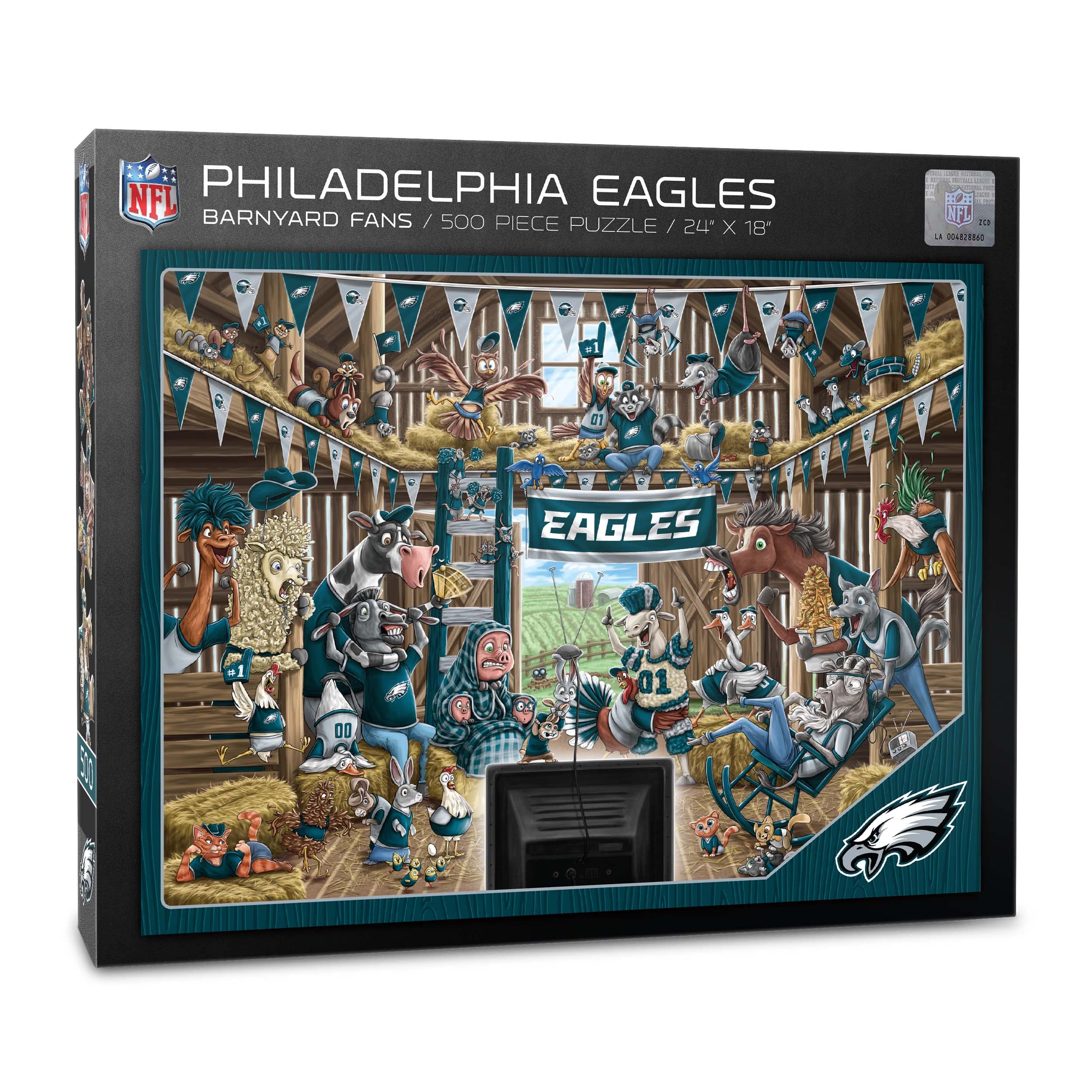 Foto 2 pulgar | Puzzle Youthefan Nfl Philadelphia Eagles Barnyard Fans, 500 Unidades - Venta Internacional.