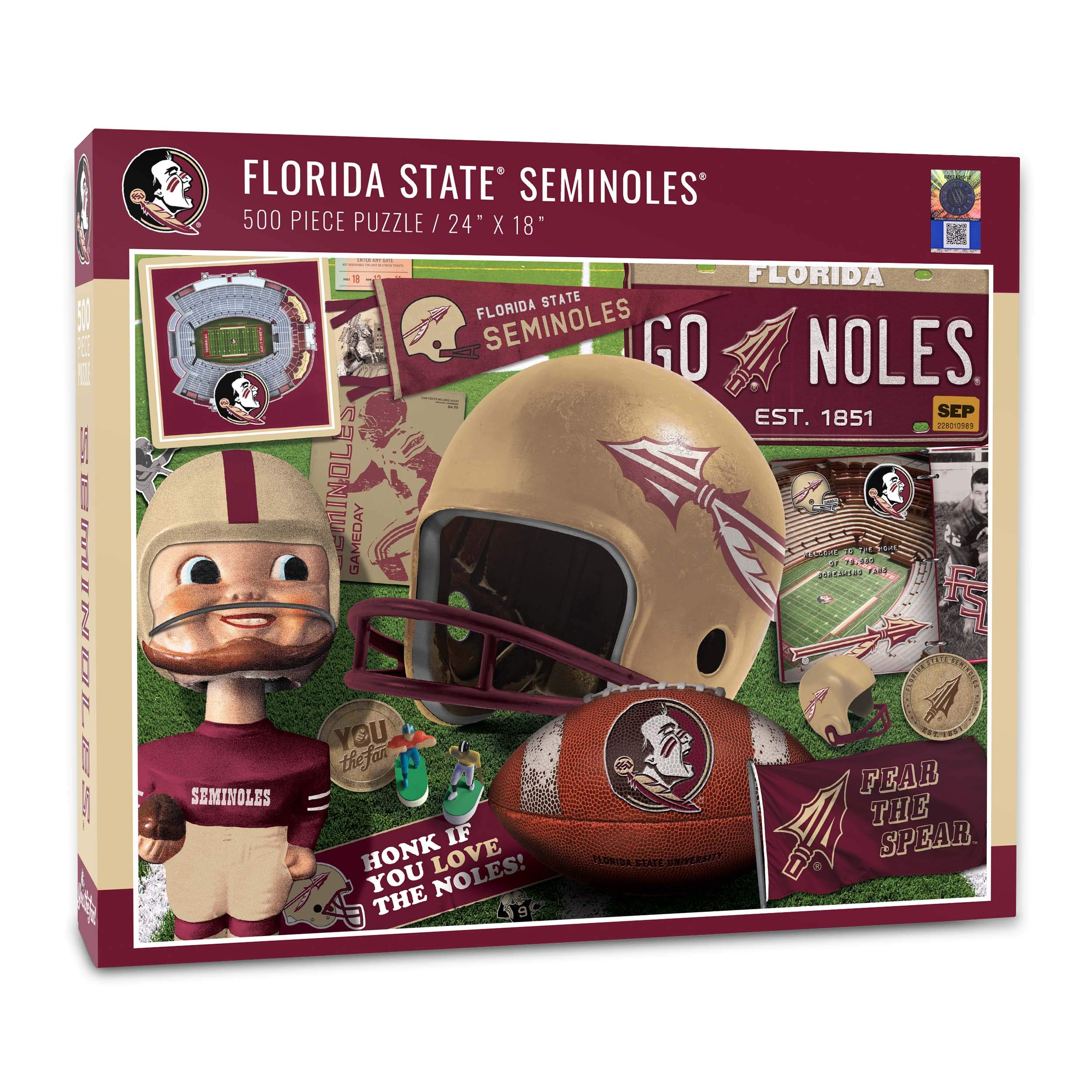 Foto 2 pulgar | Puzzle Youthefan Ncaa Florida St Seminoles Retro De 500 Piezas - Venta Internacional.