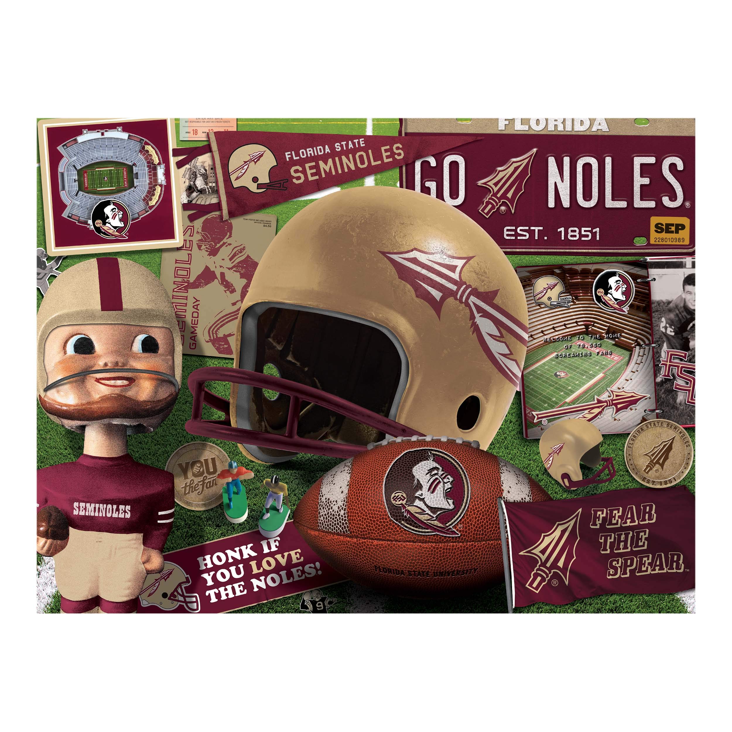 Foto 4 pulgar | Puzzle Youthefan Ncaa Florida St Seminoles Retro De 500 Piezas - Venta Internacional.