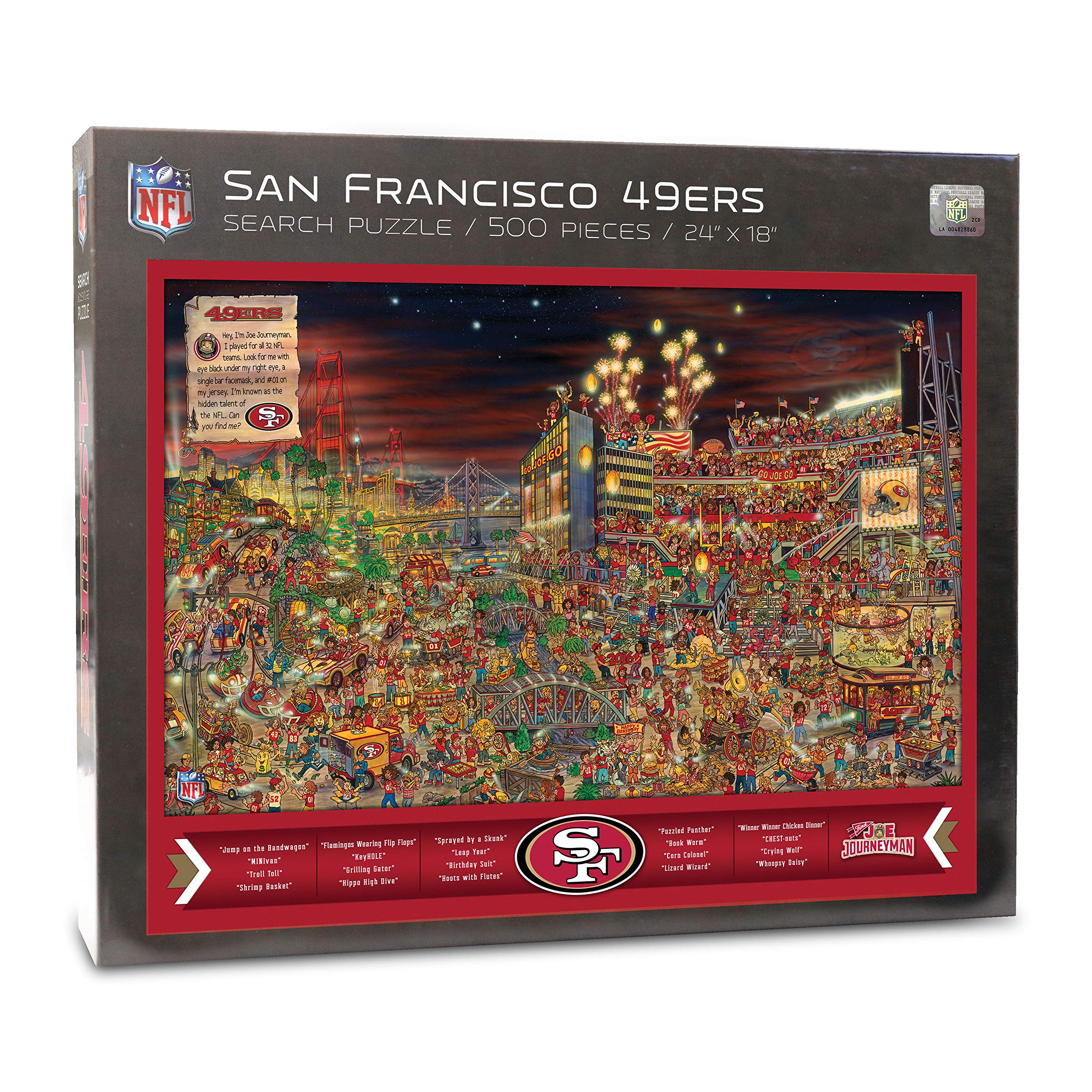 Puzle Youthefan Nfl Joe Journeyman 45 X 60 Cm, 500 Piezas - Venta Internacional.