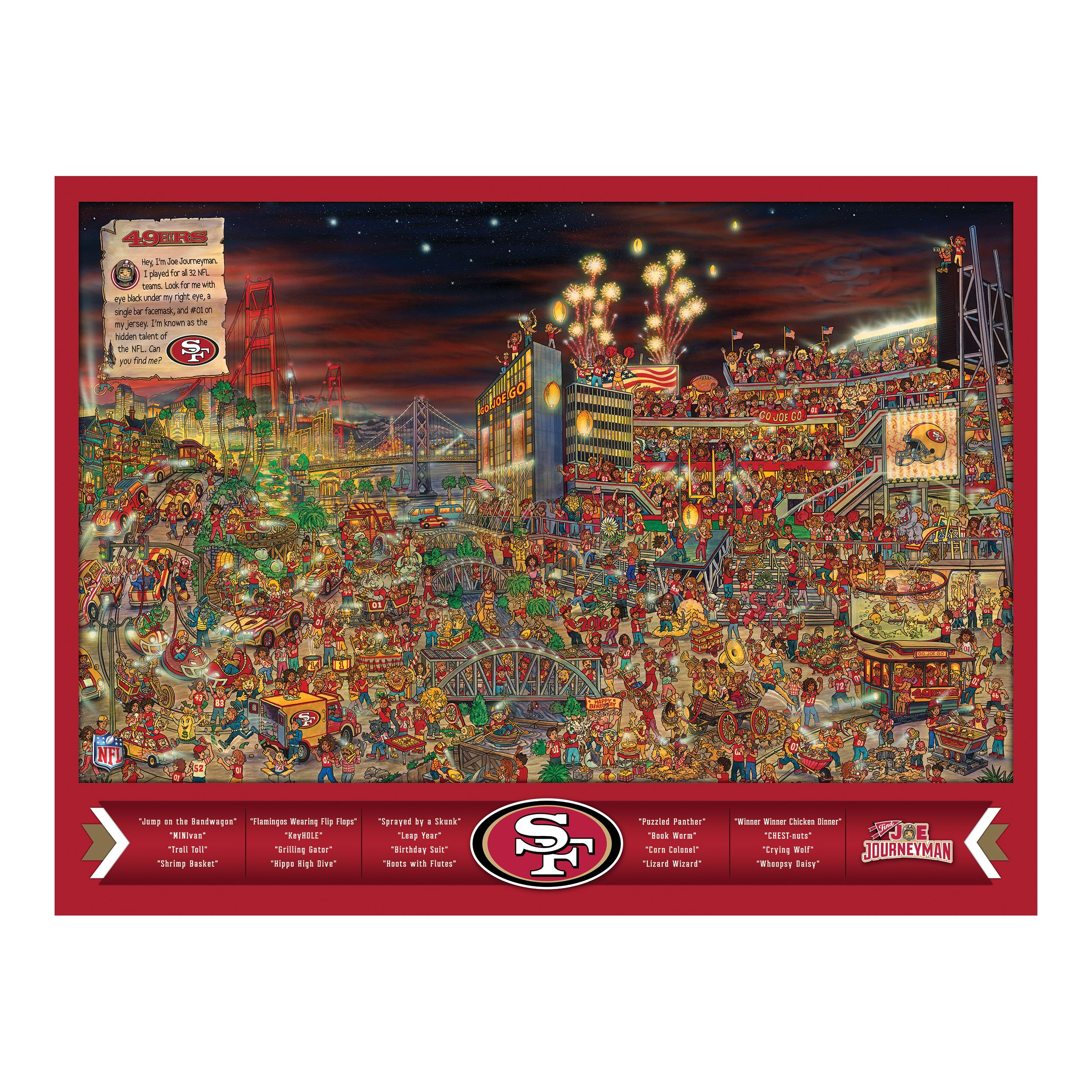 Foto 5 pulgar | Puzle Youthefan Nfl Joe Journeyman 45 X 60 Cm, 500 Piezas - Venta Internacional.