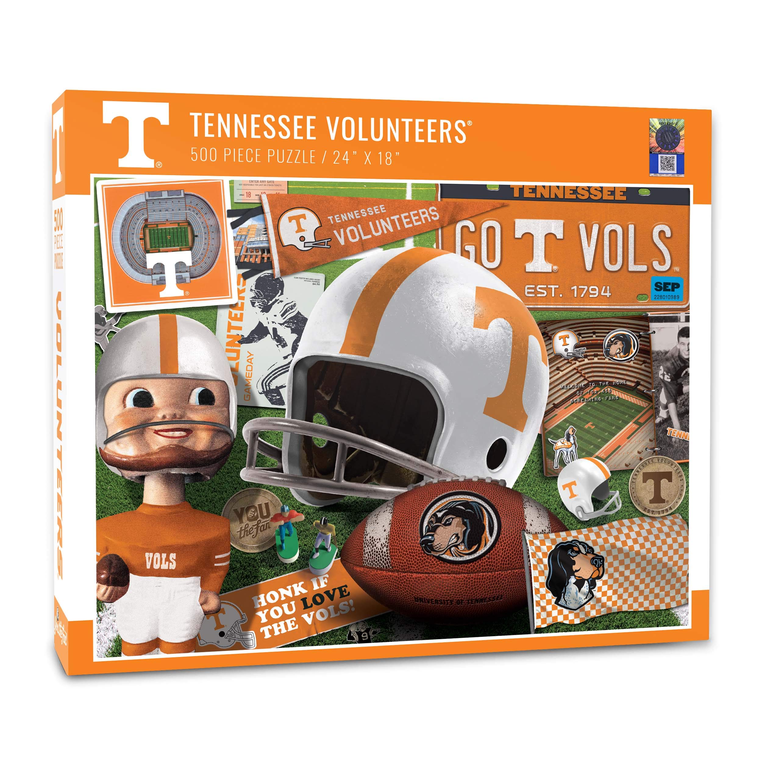 Foto 2 pulgar | Puzzle Youthefan Ncaa Tennessee Volunteers Retro, 500 Piezas - Venta Internacional.