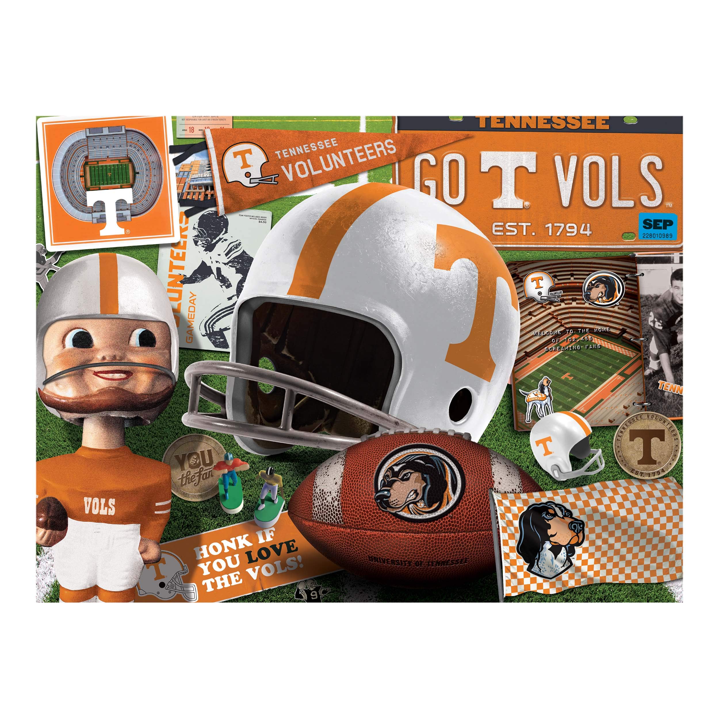 Foto 4 pulgar | Puzzle Youthefan Ncaa Tennessee Volunteers Retro, 500 Piezas - Venta Internacional.