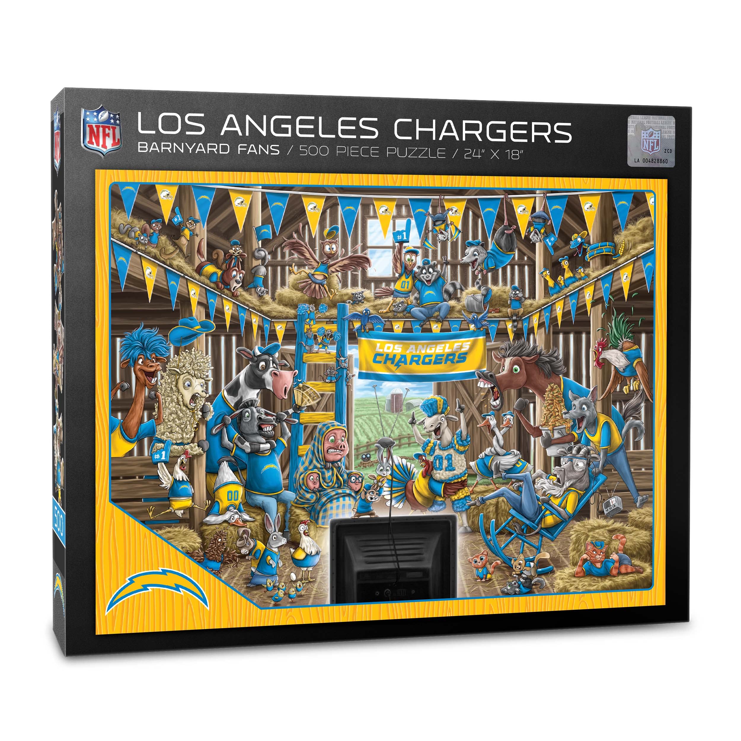 Puzzle Youthefan Nfl La Chargers Barnyard Fans, 500 Piezas - Venta Internacional.