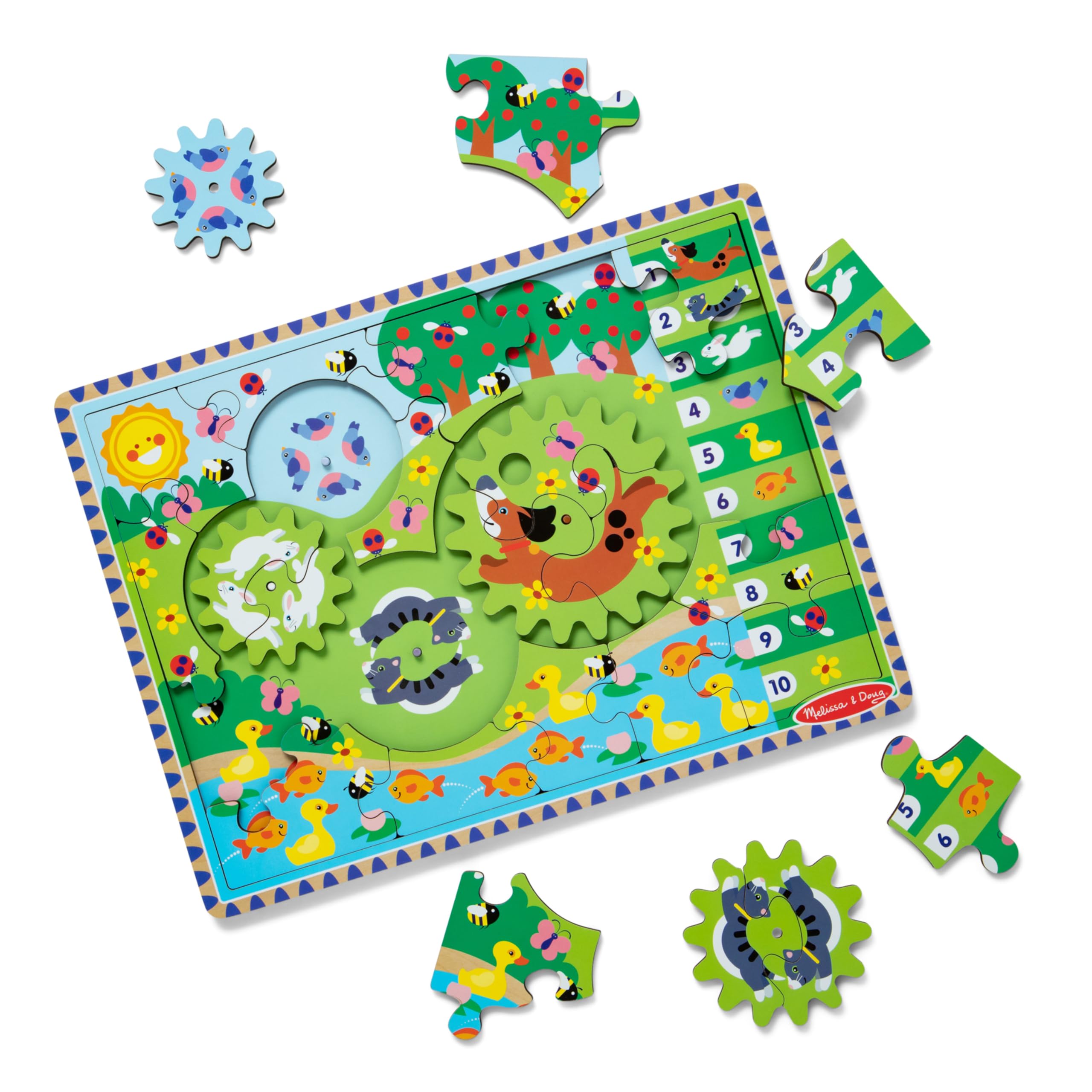 Puzle De Madera Melissa & Doug Animal Chase, 24 Piezas, Más De 3 Años - Venta Internacional.