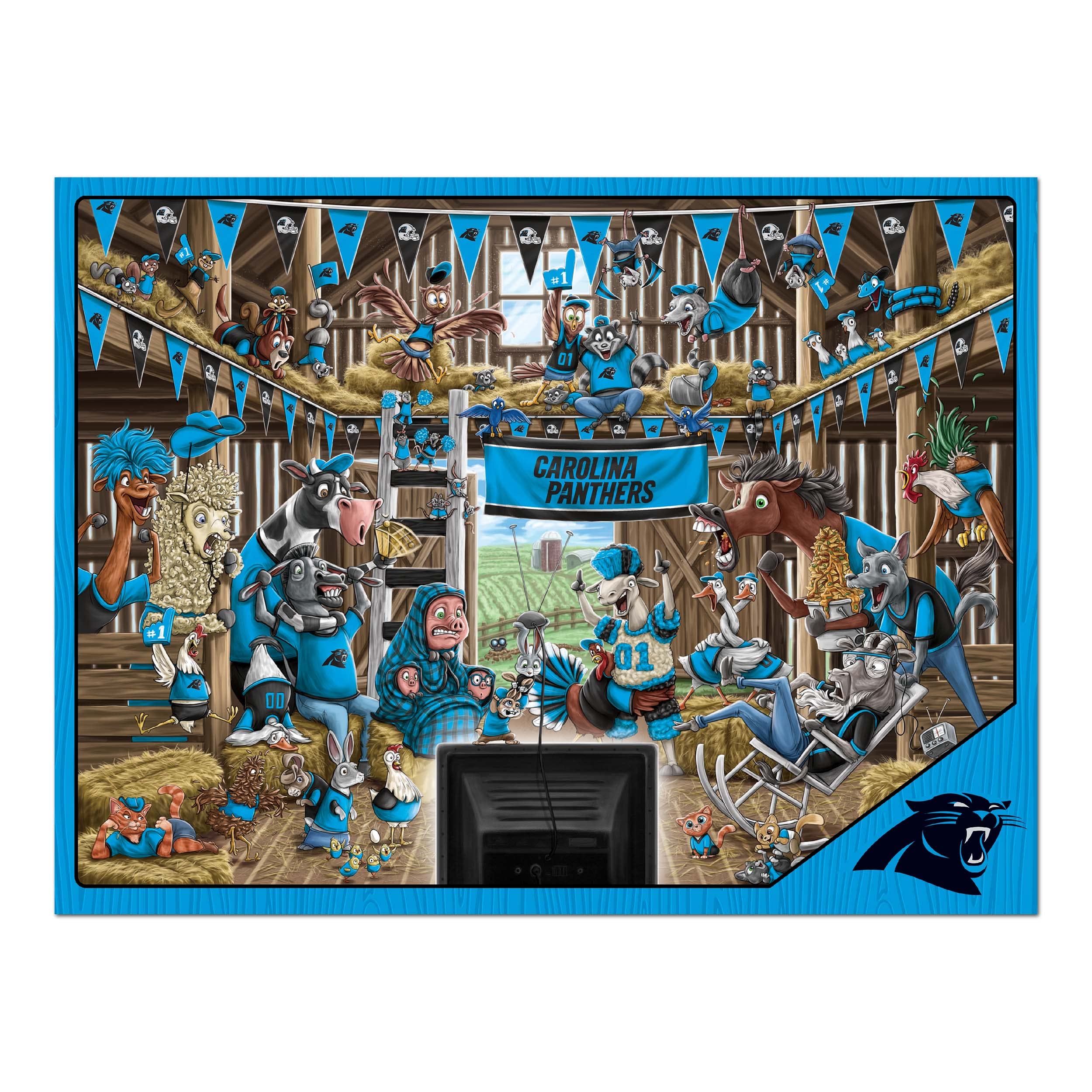 Foto 4 pulgar | Puzzle Youthefan Nfl Carolina Panthers Barnyard Fans, 500 Unidades - Venta Internacional.