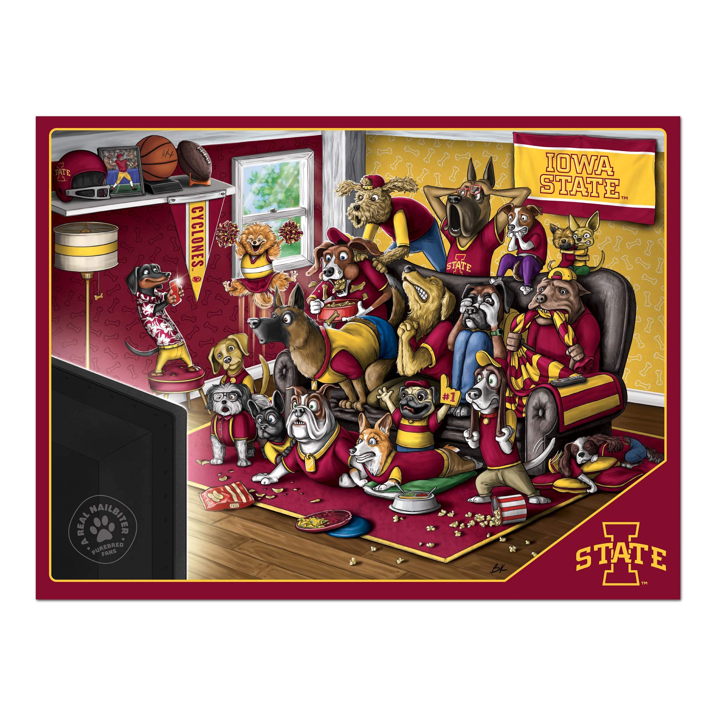 Foto 4 pulgar | Puzzle Youthefan Ncaa Iowa State Cyclones Purebred Fans, 500 Unidades - Venta Internacional.