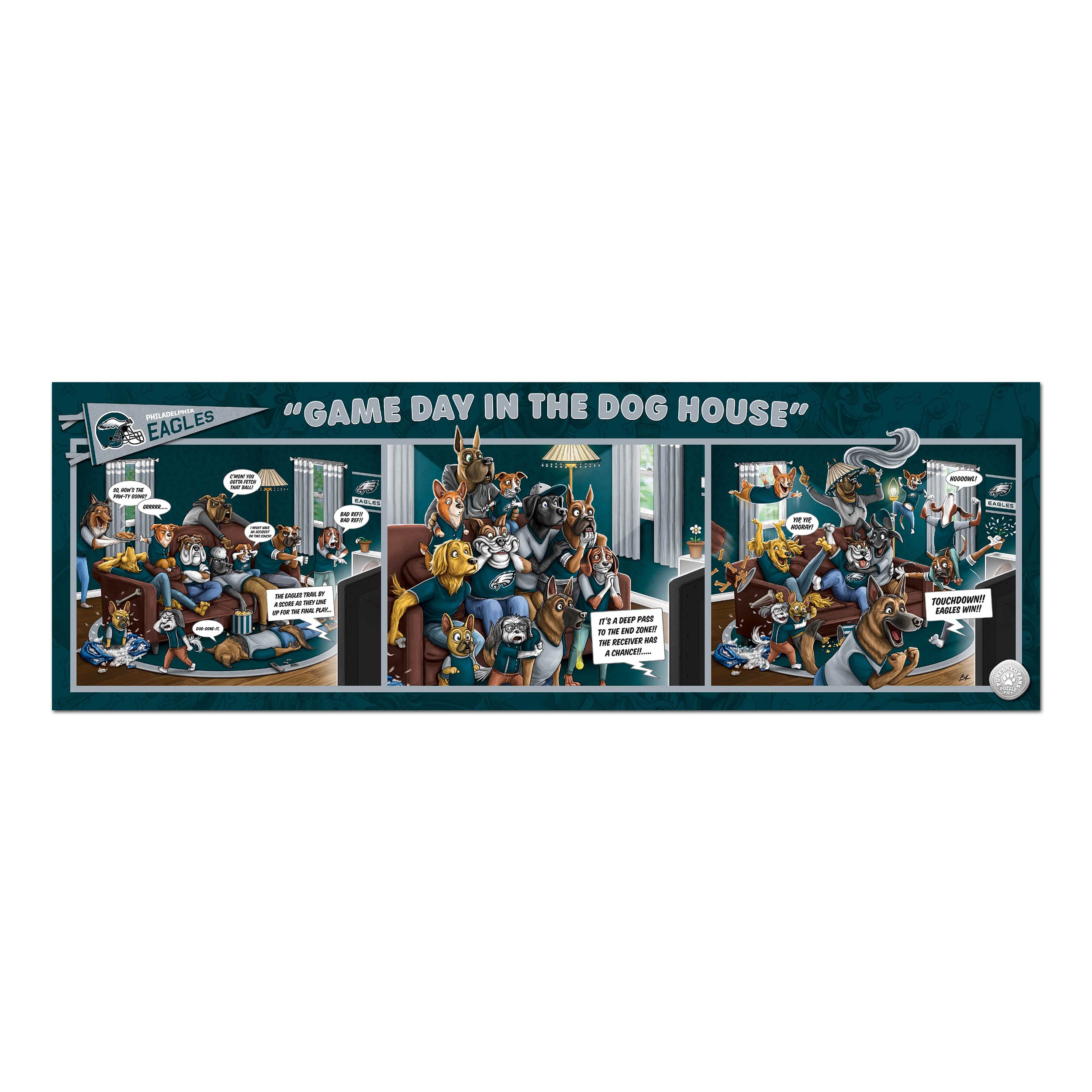 Foto 4 pulgar | Puzzle Youthefan Nfl Philadelphia Eagles Game Day 1000 Unidades - Venta Internacional.