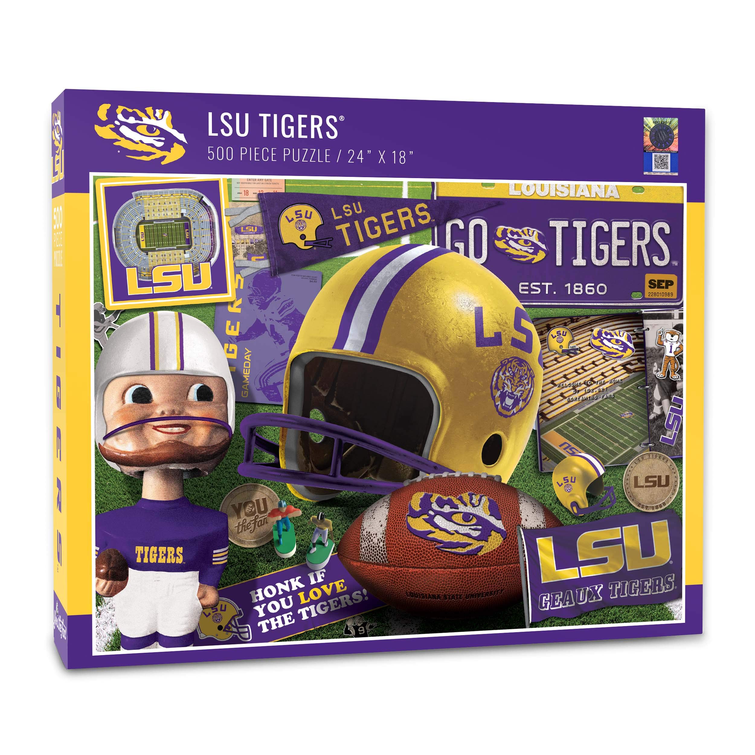 Foto 2 pulgar | Puzzle Youthefan Ncaa Lsu Tigers Retro Series 500 Piezas - Venta Internacional.