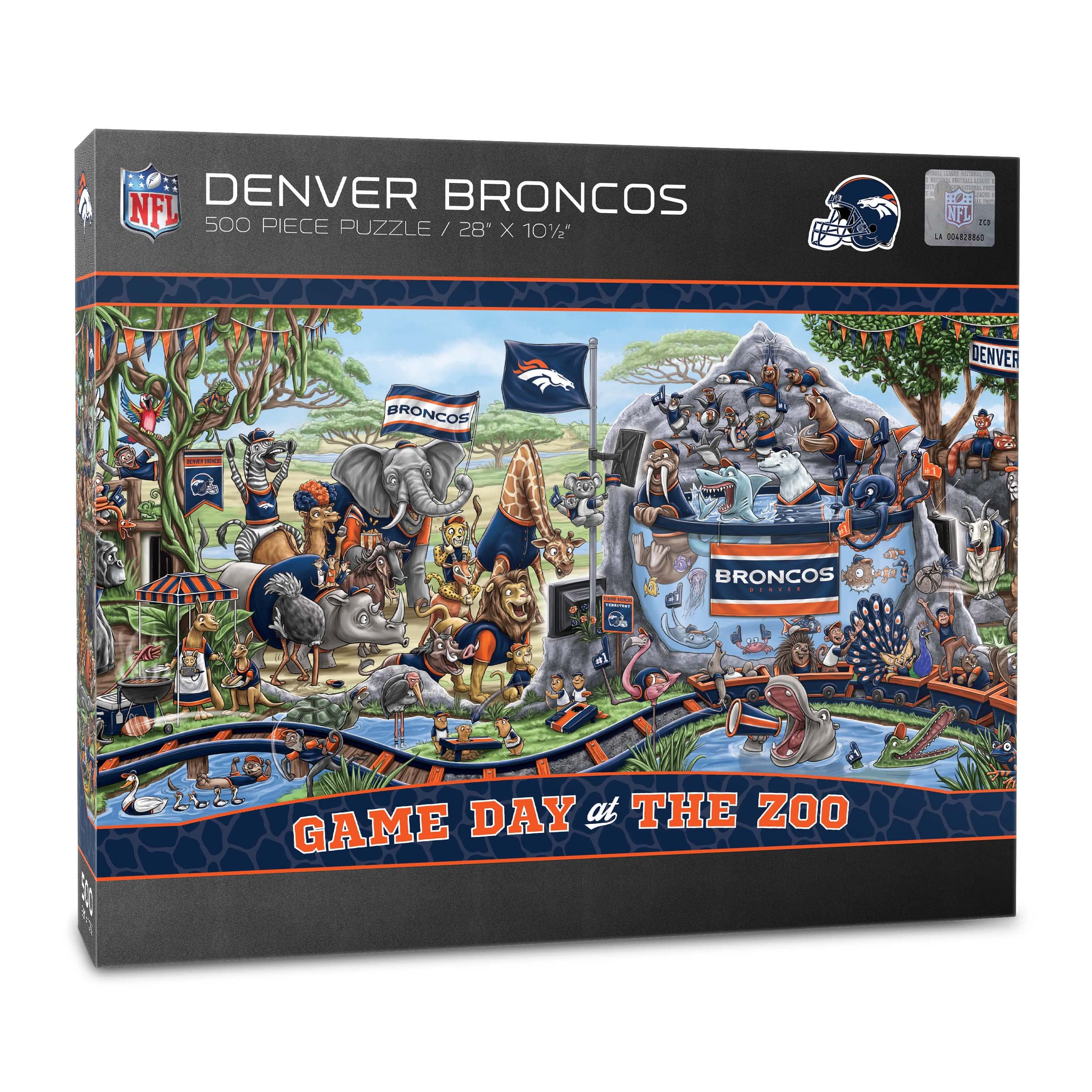 Foto 2 pulgar | Puzzle Youthefan Nfl Denver Broncos Game Day At The Zoo, 500 Unidades - Venta Internacional.