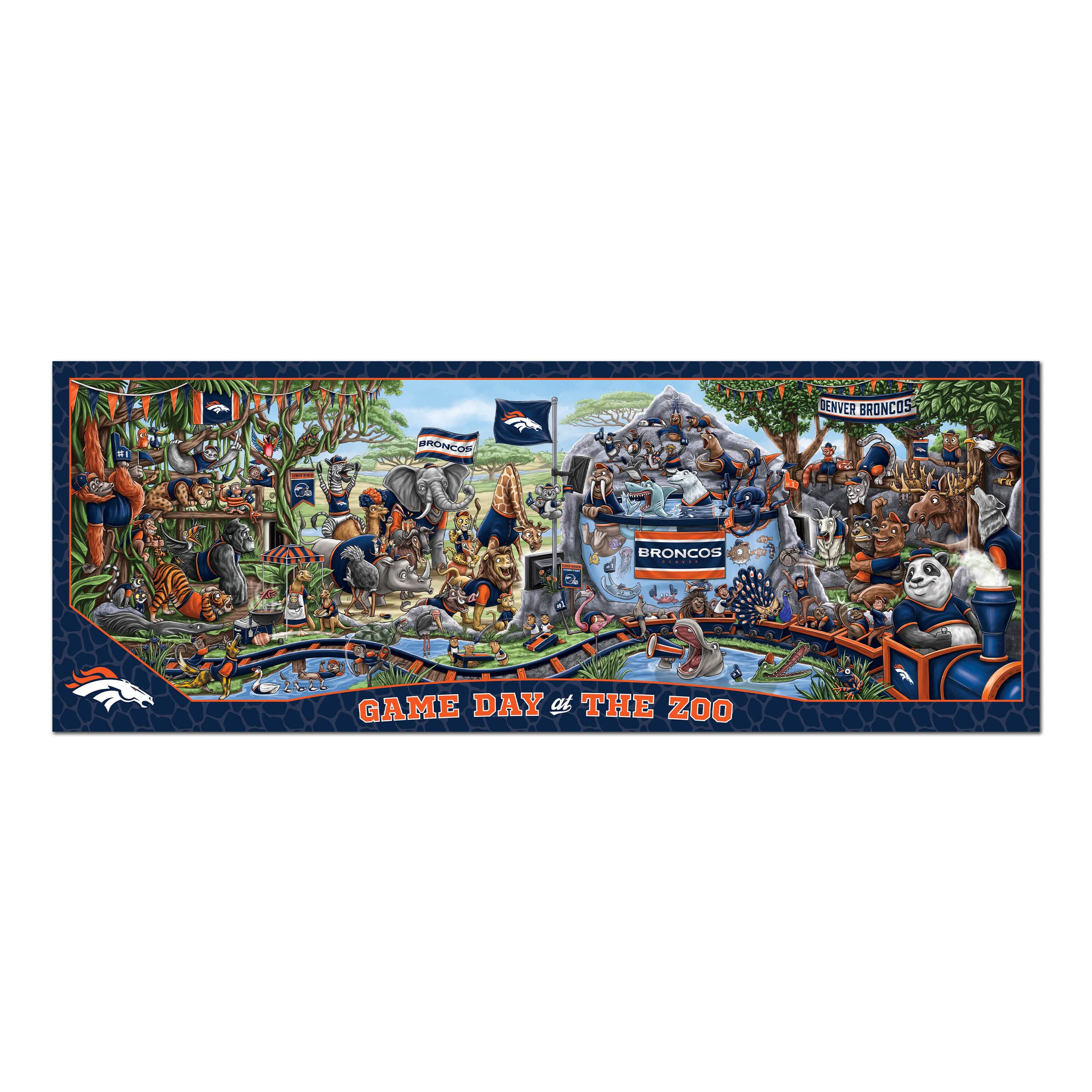 Foto 4 pulgar | Puzzle Youthefan Nfl Denver Broncos Game Day At The Zoo, 500 Unidades - Venta Internacional.