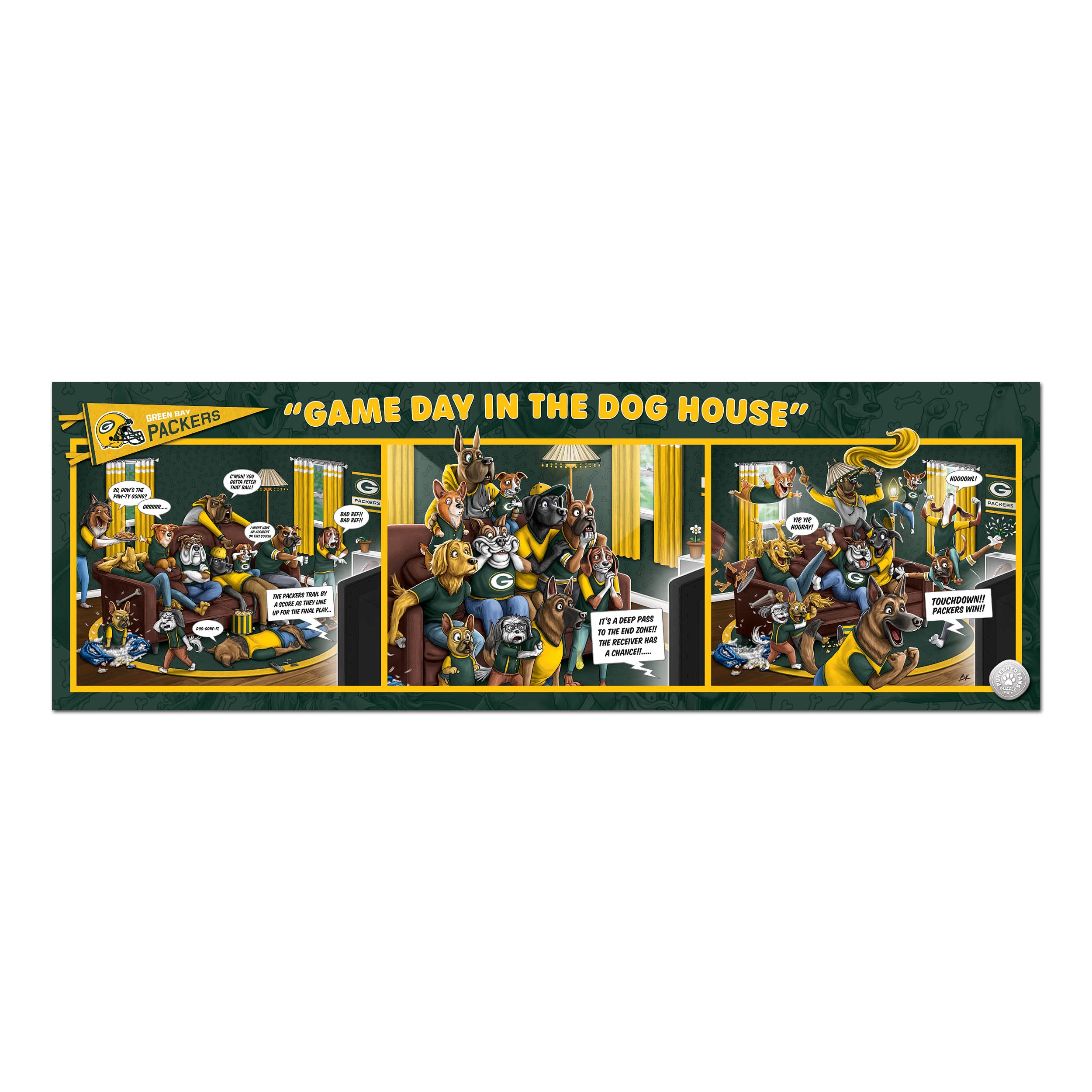 Foto 4 pulgar | Puzzle Youthefan Nfl Green Bay Packers Game Day 1000 Unidades - Venta Internacional.