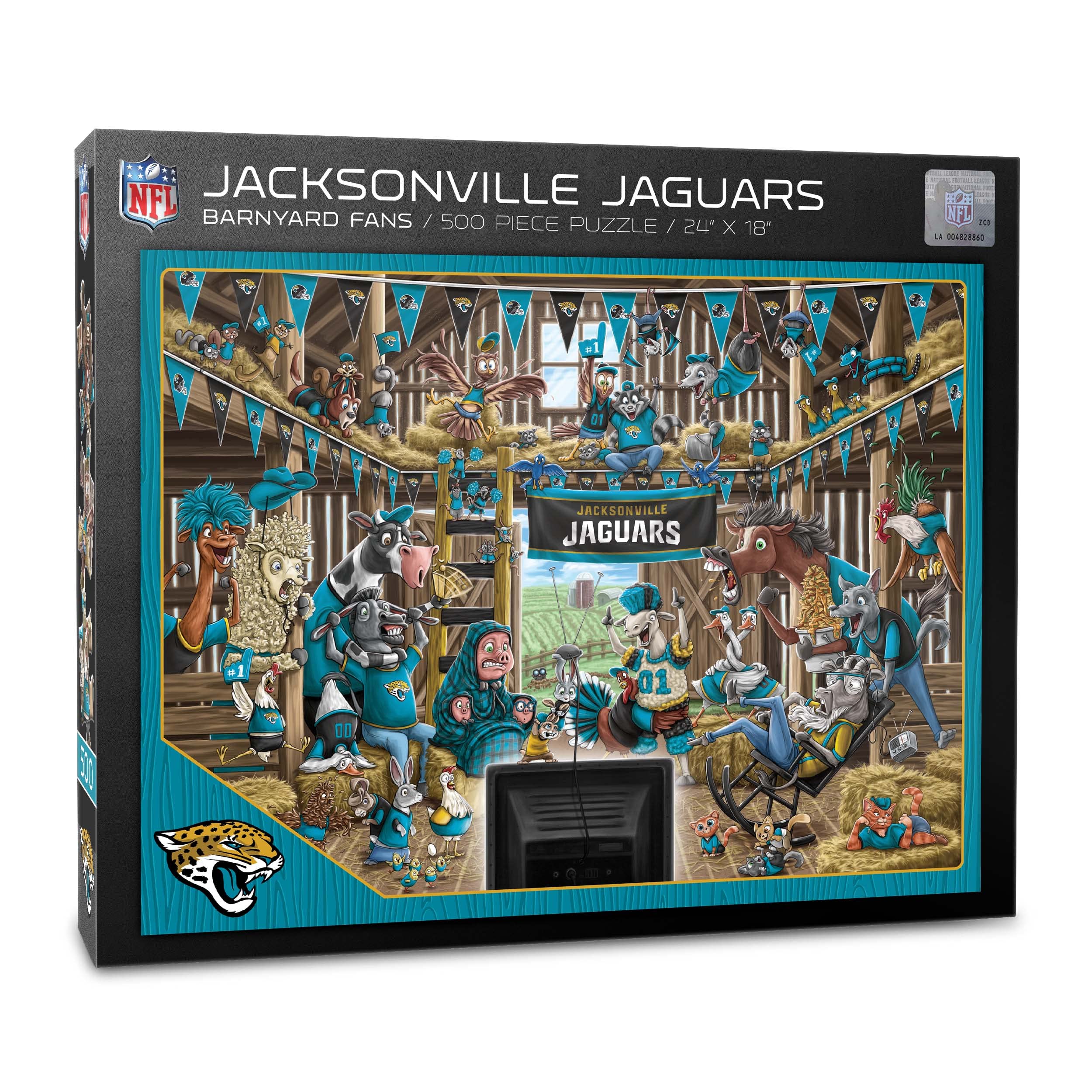 Foto 2 pulgar | Puzzle Youthefan Nfl Jacksonville Jaguars Barnyard Fans, 500 Unidades - Venta Internacional.