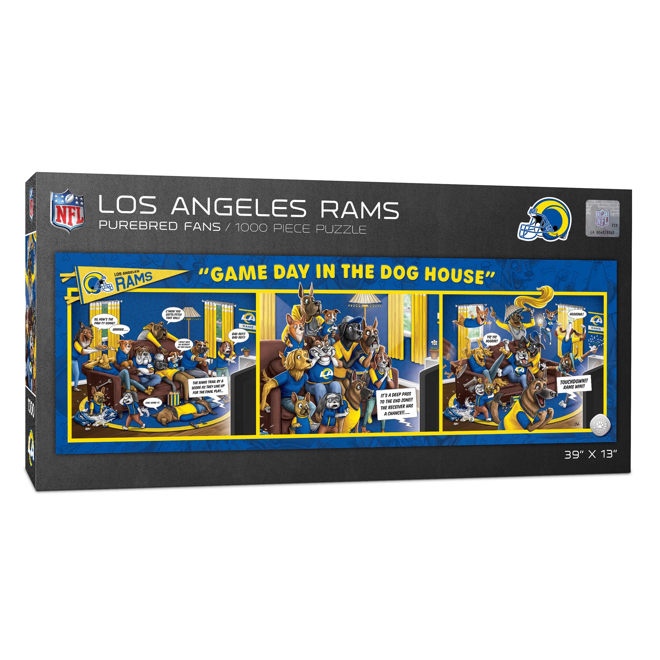 Foto 2 pulgar | Puzzle Youthefan Nfl Los Angeles Rams Game Day In The Dog House, 1000 Piezas - Venta Internacional.