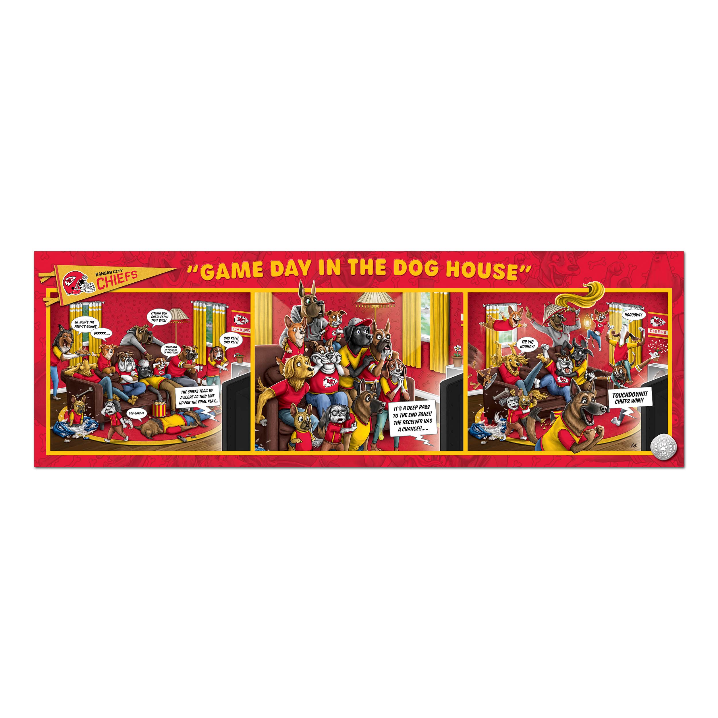 Foto 4 pulgar | Puzzle Youthefan Nfl Kansas City Chiefs Game Day 1000 Unidades - Venta Internacional.