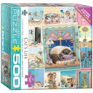 Foto 1 | Puzzle Eurographics Eurhr Cat's Life De Gary Patterson, 500 Piezas - Venta Internacional.