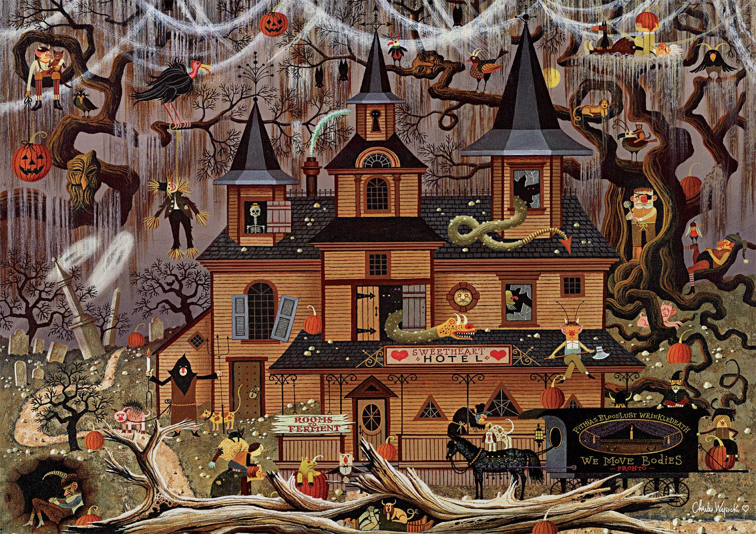 Foto 2 pulgar | Rompecabezas Buffalo Games Charles Wysocki Trick Or Treat - Venta Internacional.