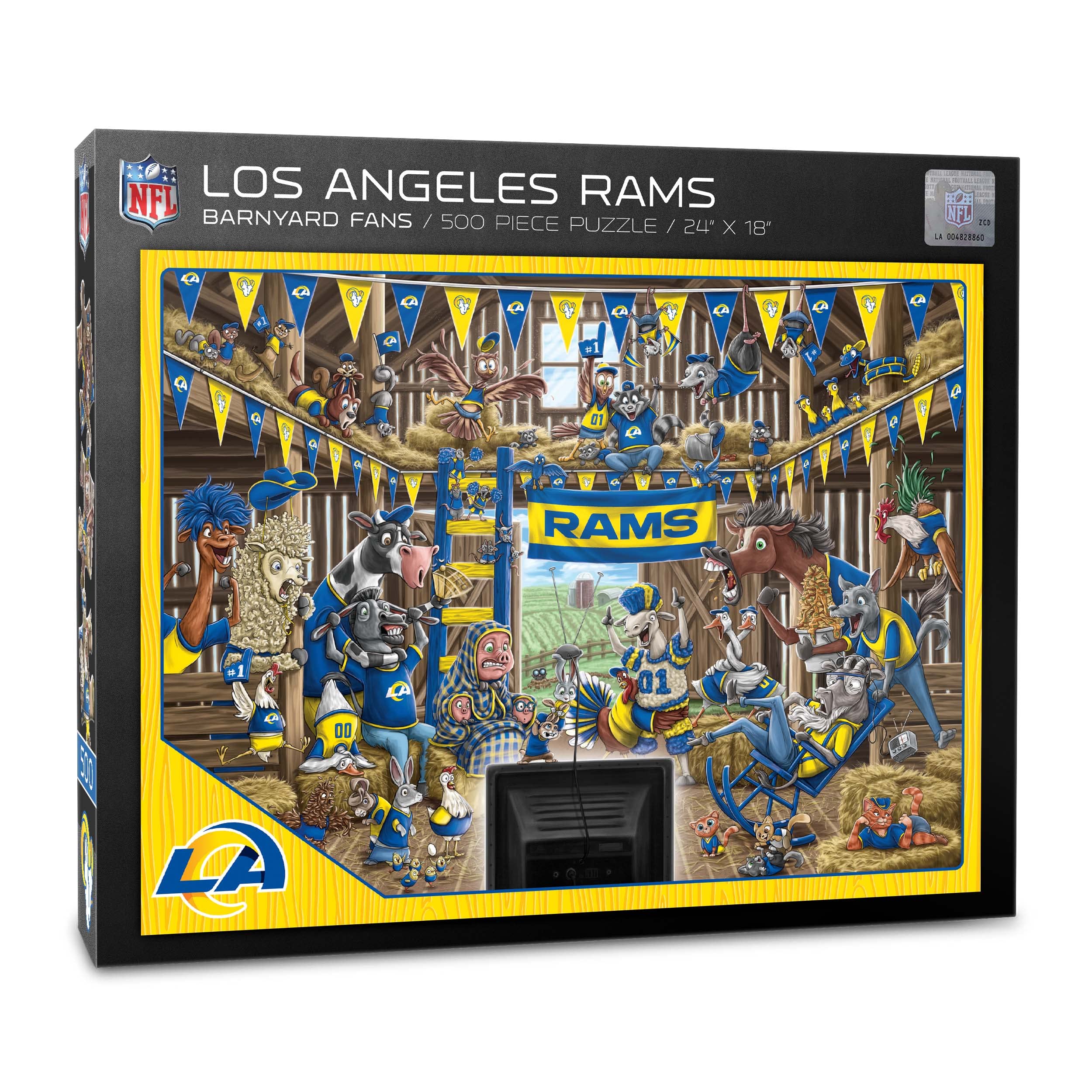 Foto 2 pulgar | Puzzle Youthefan Nfl Los Angeles Rams Barnyard Fans, 500 Unidades - Venta Internacional.