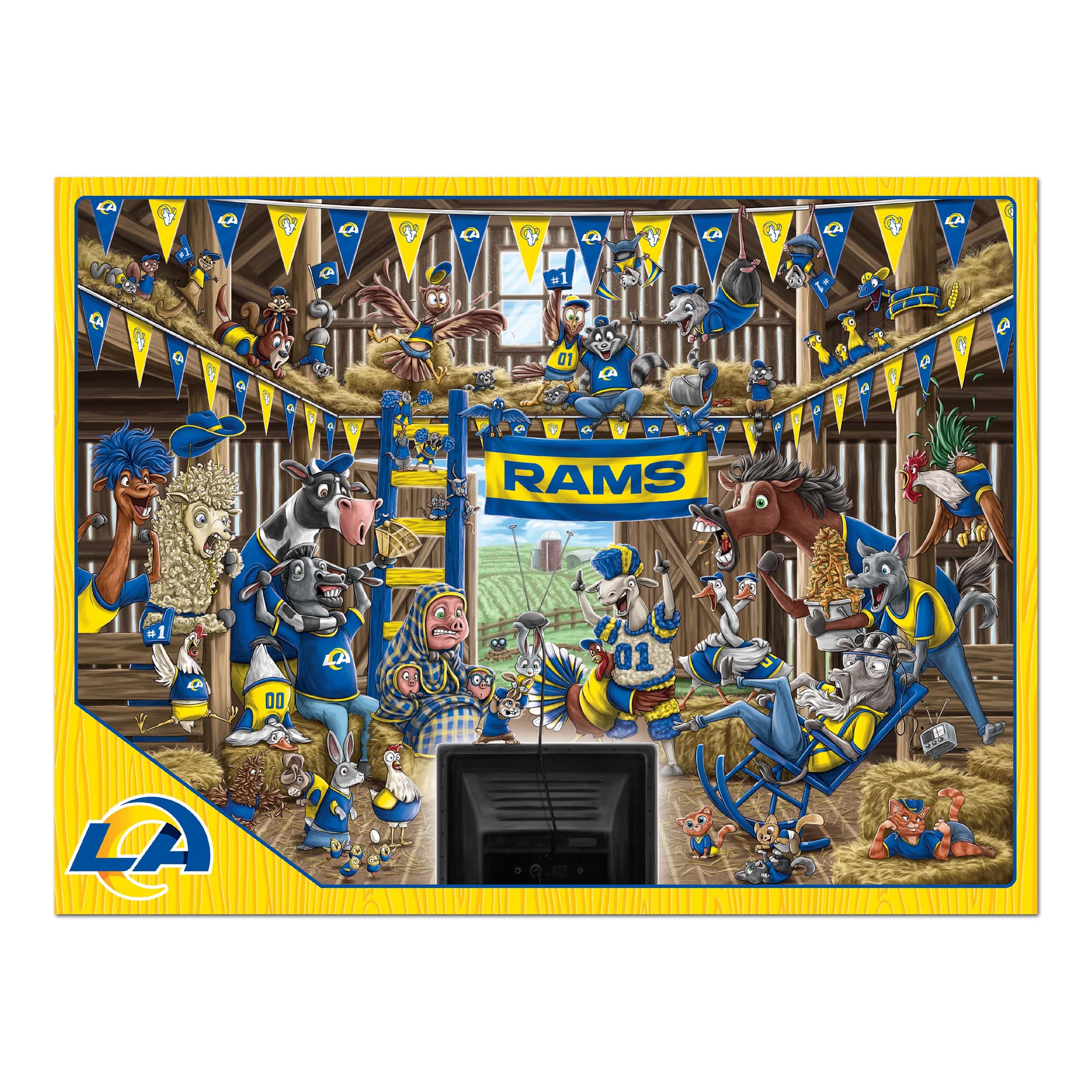 Foto 4 pulgar | Puzzle Youthefan Nfl Los Angeles Rams Barnyard Fans, 500 Unidades - Venta Internacional.