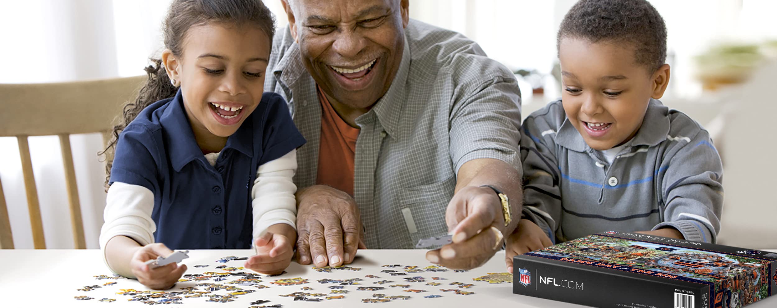 Foto 2 | Puzzle Youthefan Nfl Chicago Bears Game Day At The Zoo, 500 Unidades - Venta Internacional.