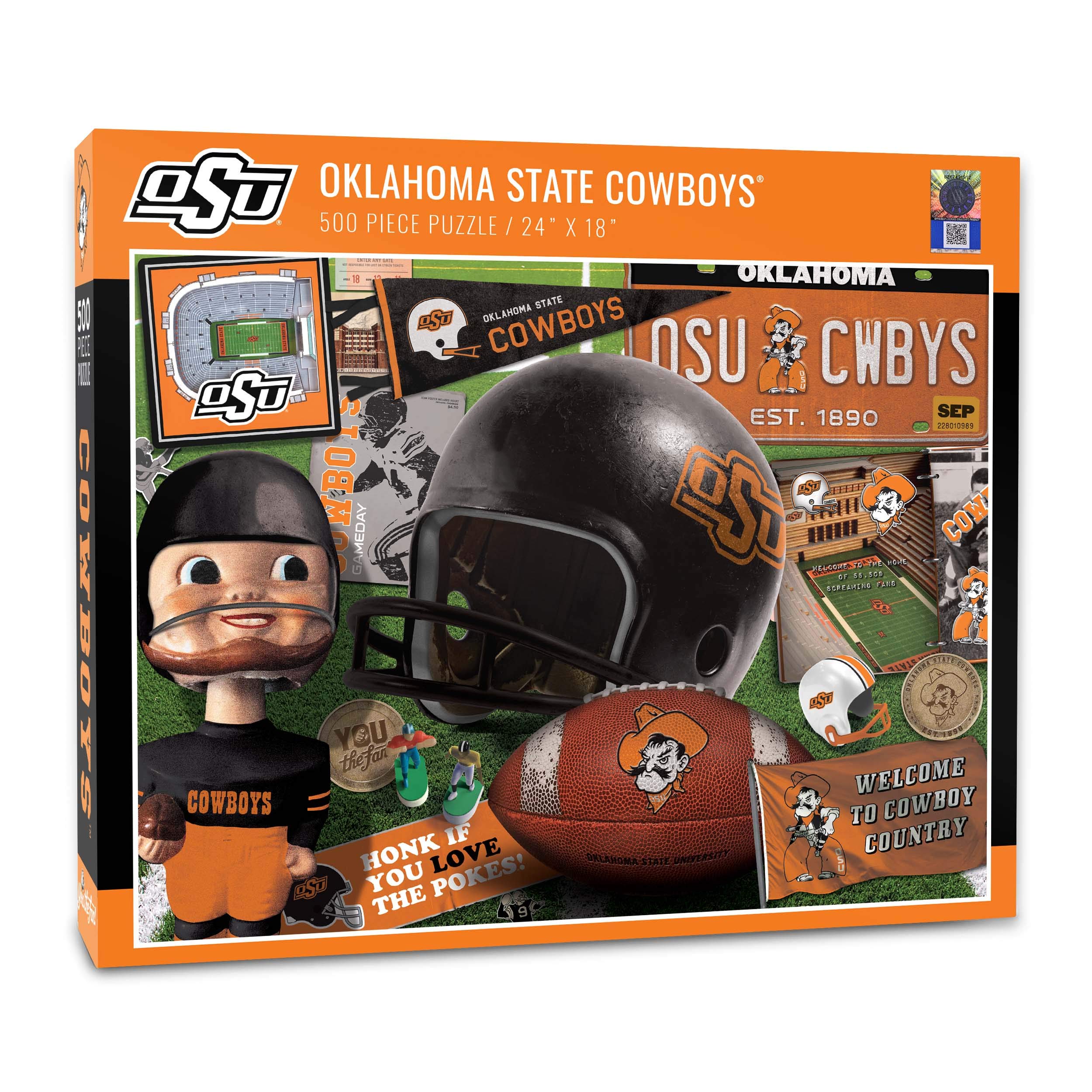 Foto 2 pulgar | Puzzle Youthefan Ncaa Oklahoma St Cowboys Retro De 500 Piezas - Venta Internacional.