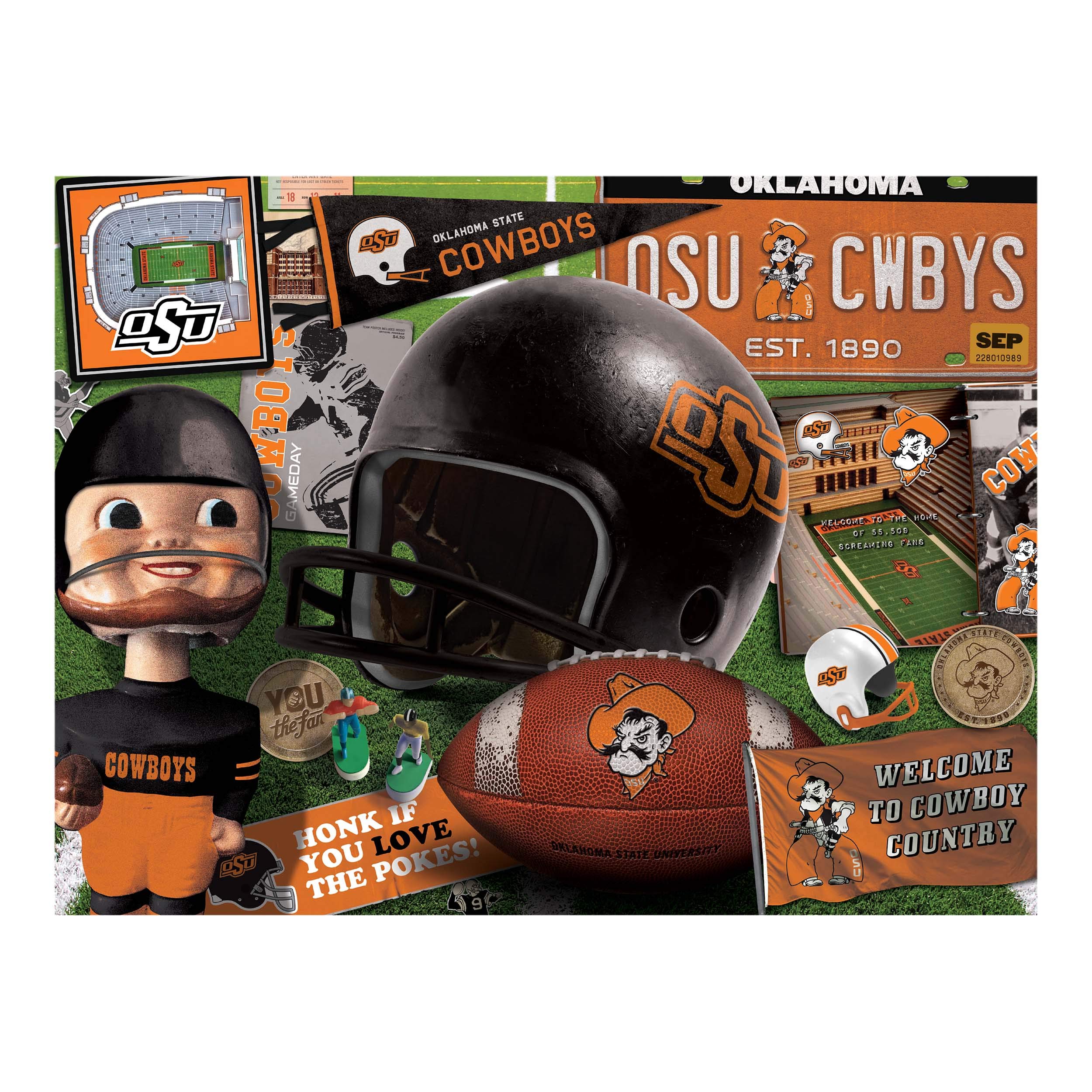 Foto 4 pulgar | Puzzle Youthefan Ncaa Oklahoma St Cowboys Retro De 500 Piezas - Venta Internacional.