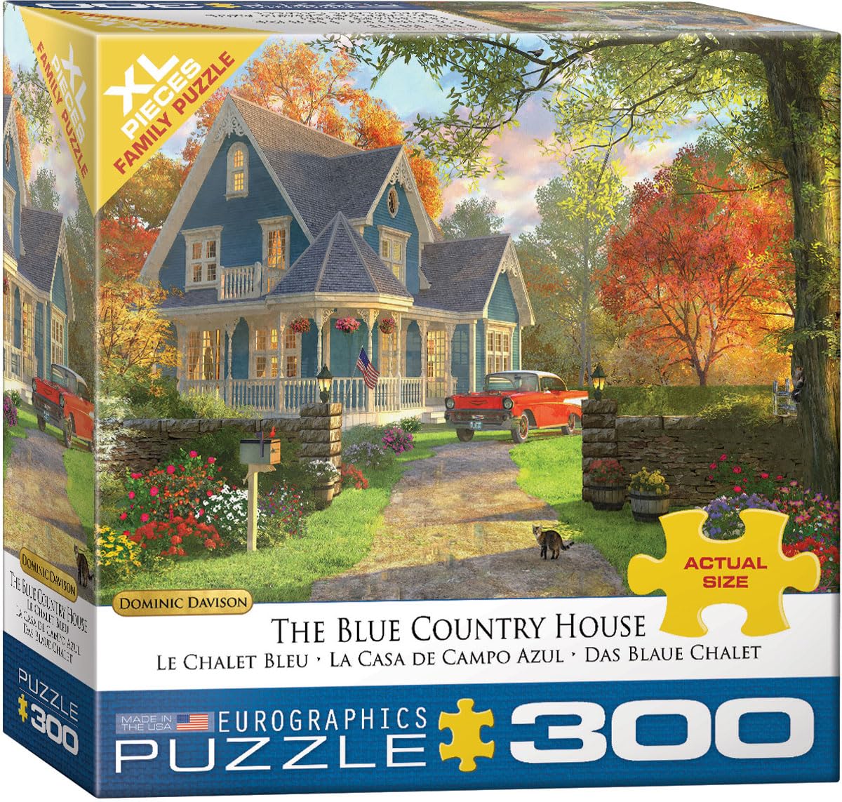 Puzzle Eurographics La Casa De Campo Azul 300 Piezas - Venta Internacional.